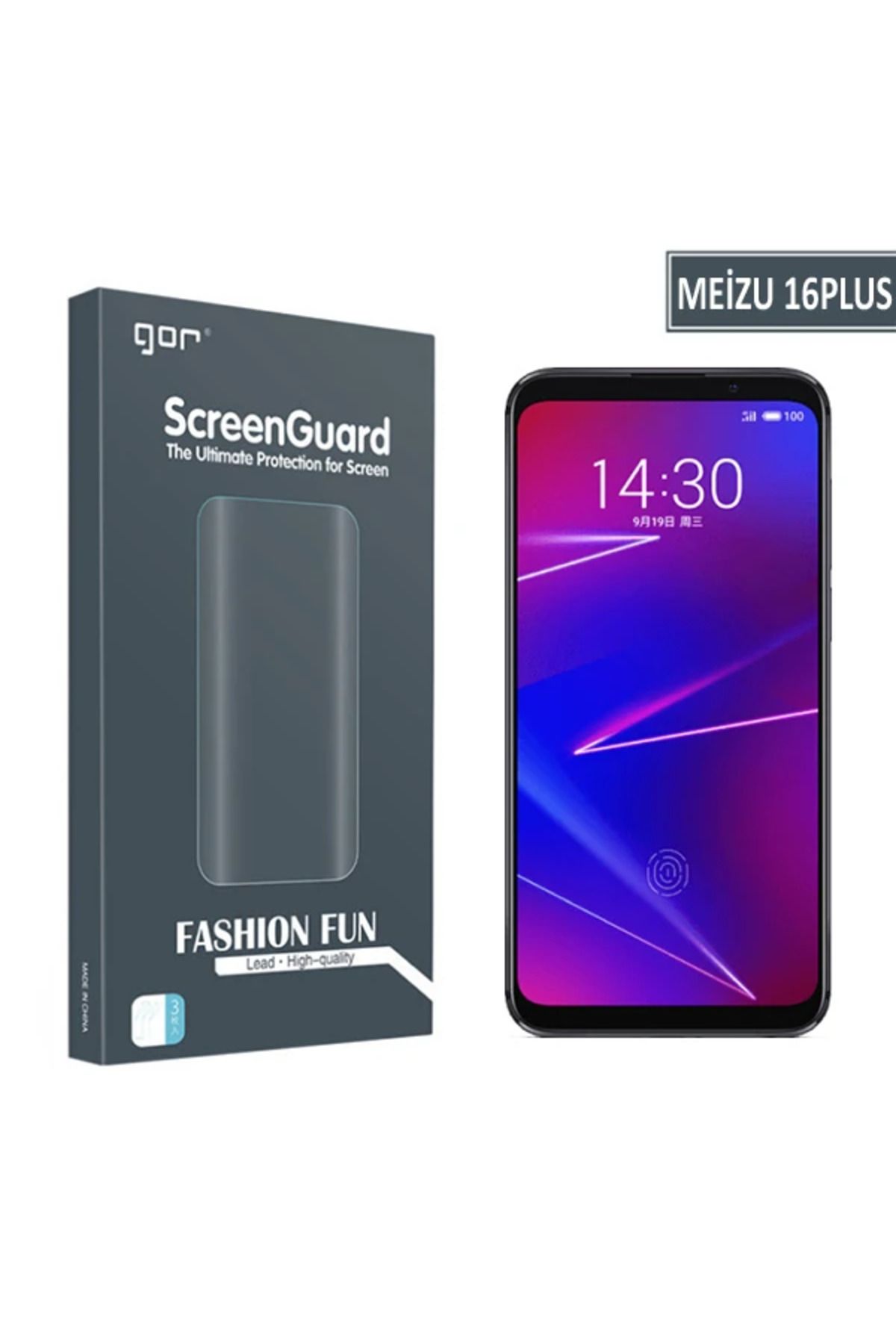 ChenSea Gor Meizu 16th uyumlu  Kavisli Full Darbe Emici Ekran Koruyucu 2 Adet Set-(5775) - AGT5493-5401