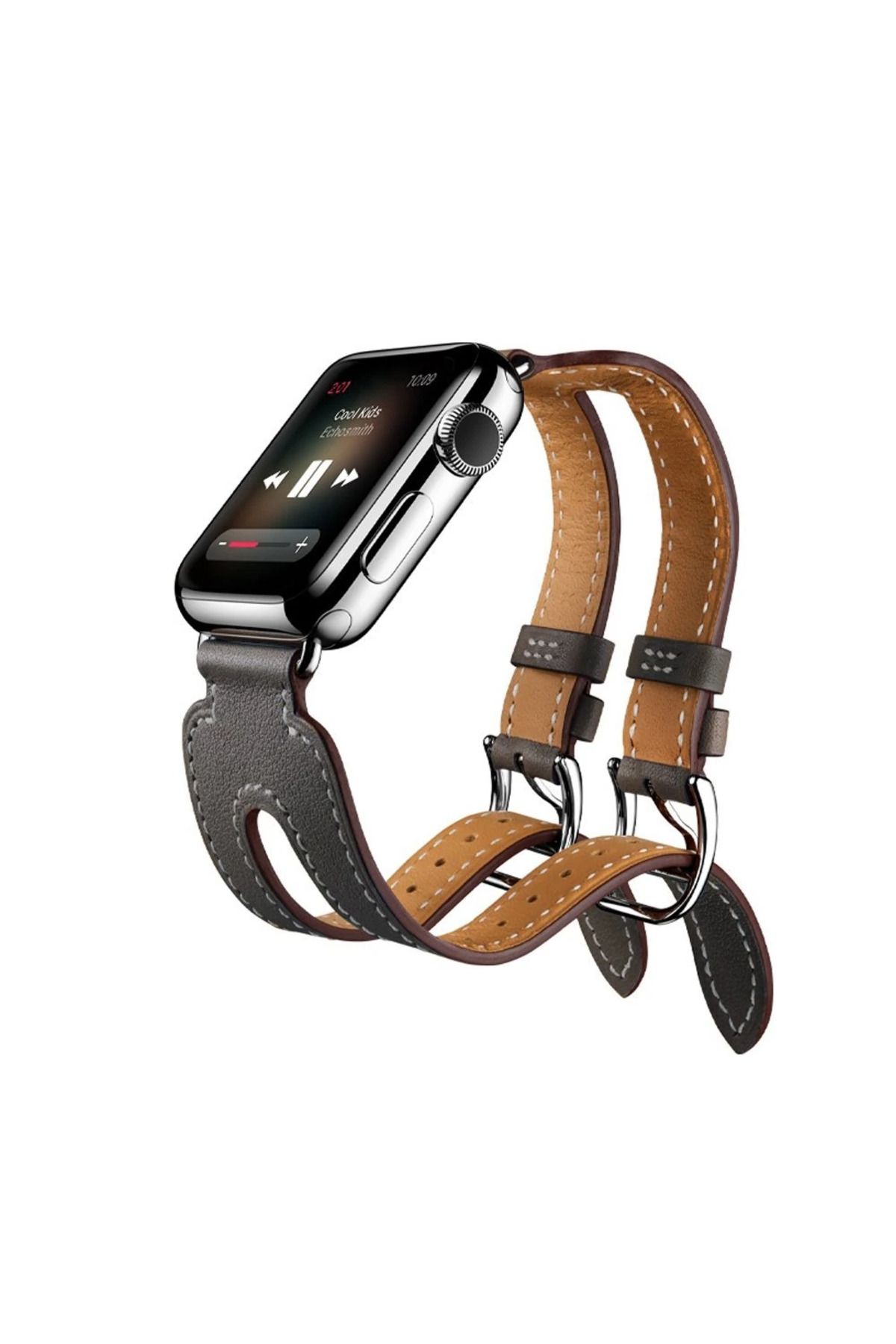 demila Ally Apple Watch 7-8 41mm 6-5-4 40mm Çift Kayış Kordon Kayış 3-2-1 38mm-(5775) - MLA1189-1973