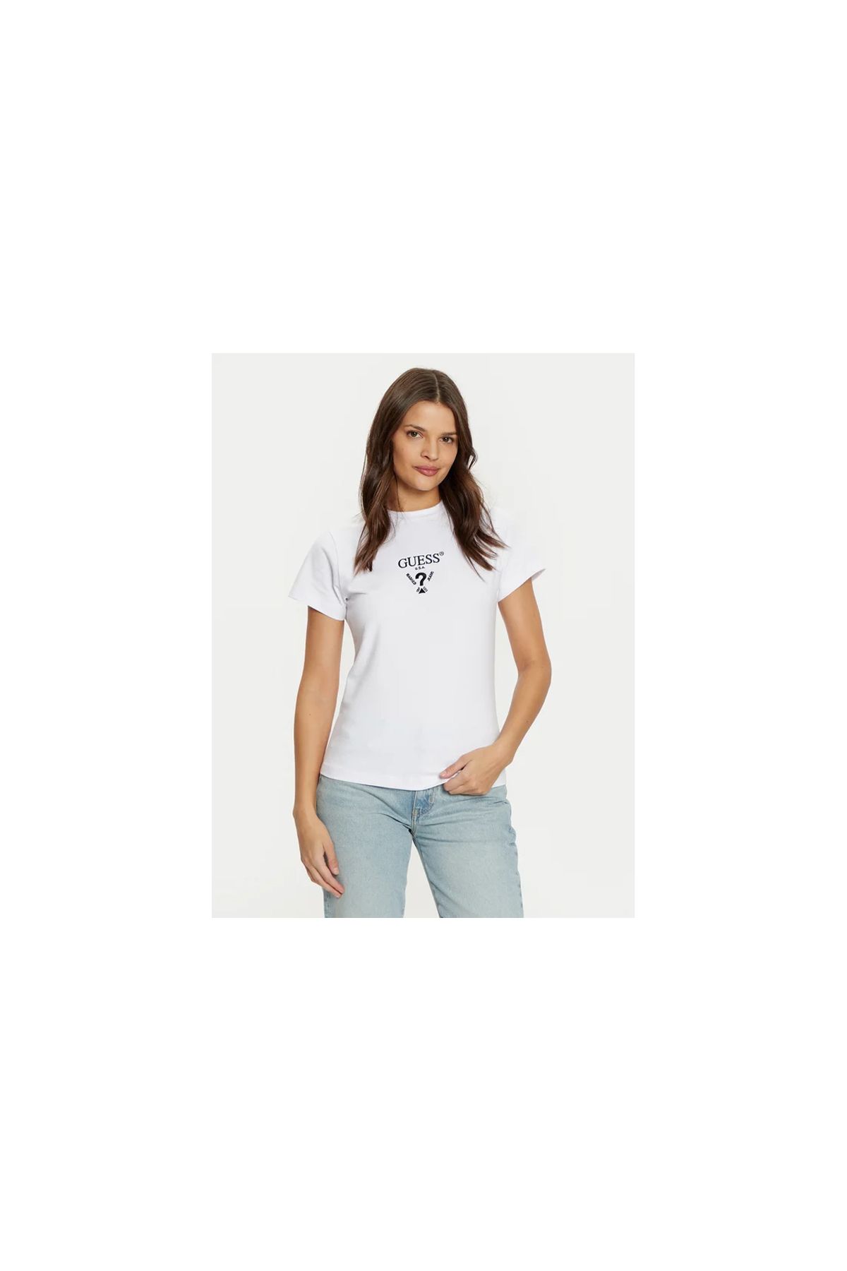 Guess Önü Logolu Stretch T-shirt V4YI21KCDH1-25