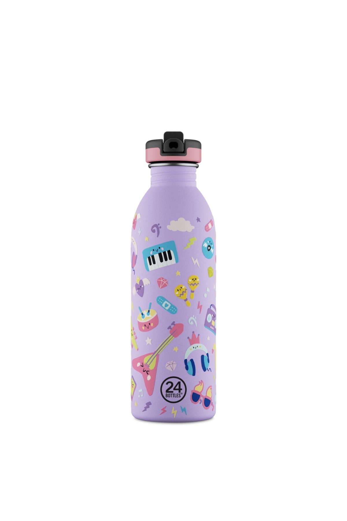 24 Bottles Kids Bottle Music Friends Paslanmaz Çelik Çocuk Su Matarası 500 ml