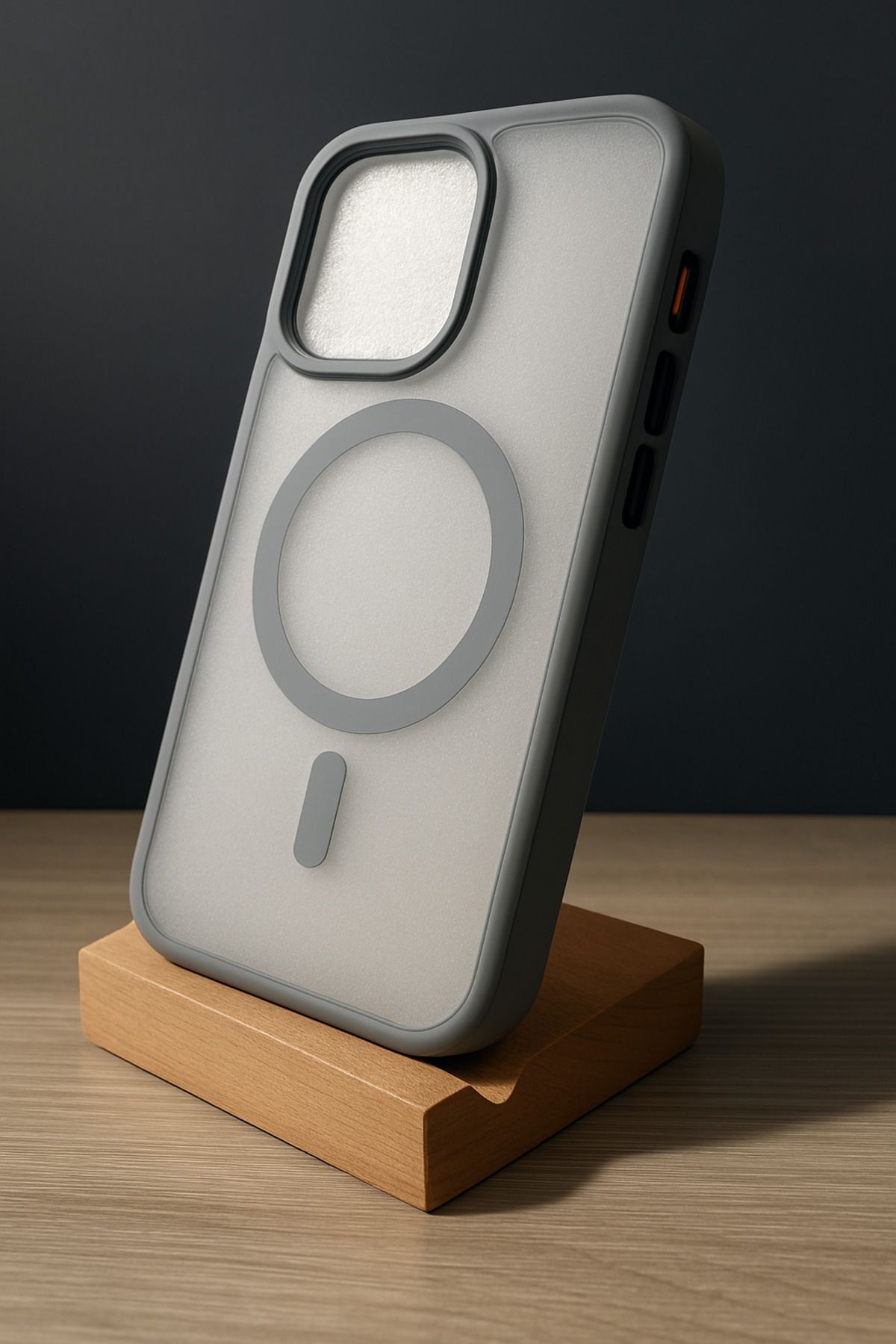 shop iPhone 14 Promax Gri Kenarlı Mat Şeffaf Kılıf – Net Şıklık, Keskin Koruma!