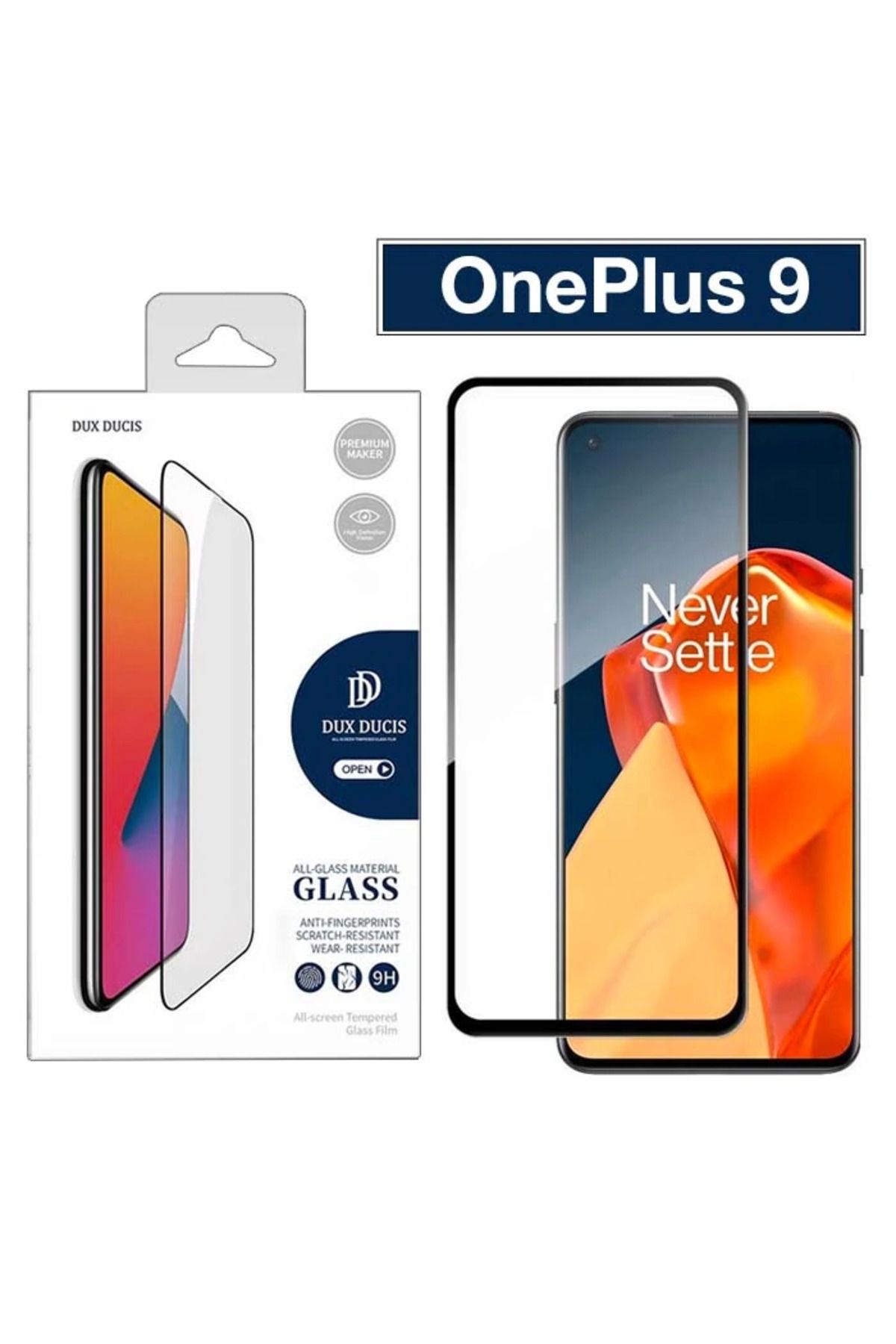LaCend Dux Ducis OnePlus 9 Tempered Cam Ekran Koruyucu 9D Full Kaplama-(5775) - LC8501-3177