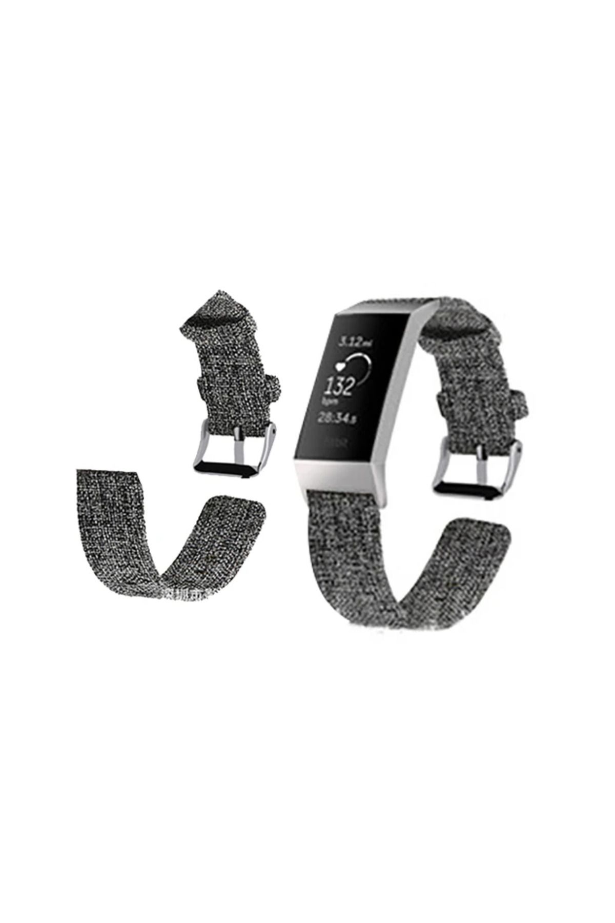 demila Fitbit Charge 3 Canvas Nylon Kayış Kordon (s Beden)-(5775) - MLA7937-1698