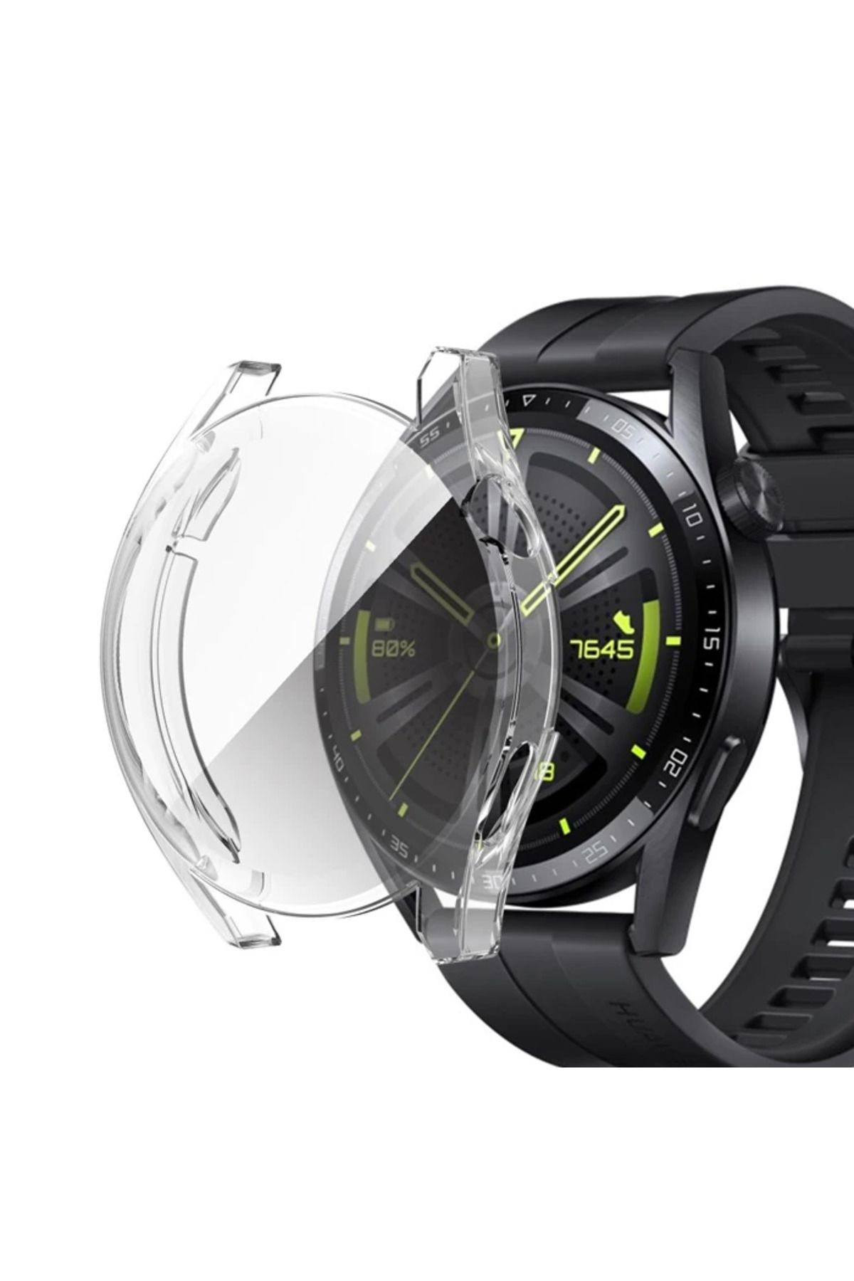 Marsilyan ALLY Huawei Watch GT3 46mm 360 Koruma Ultra Slim Silikon Kılıf-(5775) - MCT6170-6700