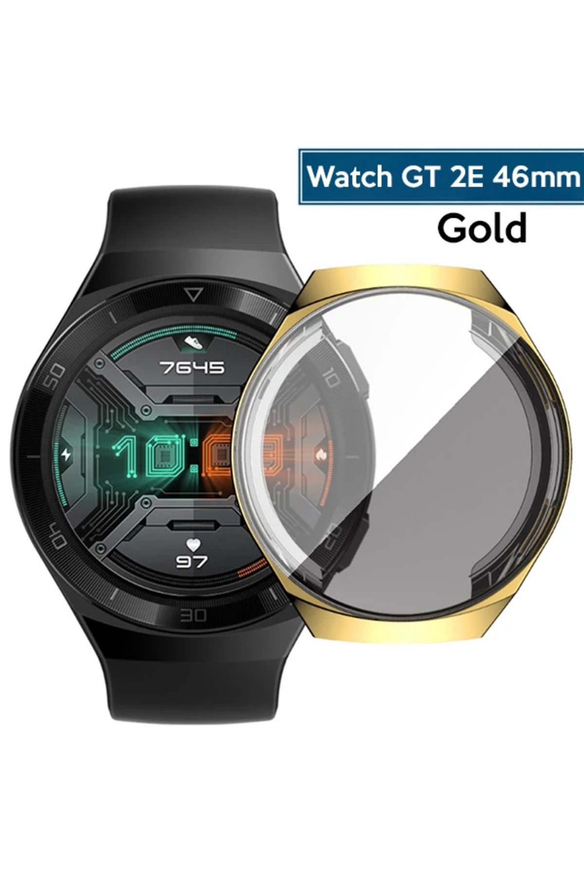 Marsilyan Ally Huawei Watch GT2E 46mm 360 Koruma Ultra İnce Silikon Kılıf-(5775) - MCT5404-9206