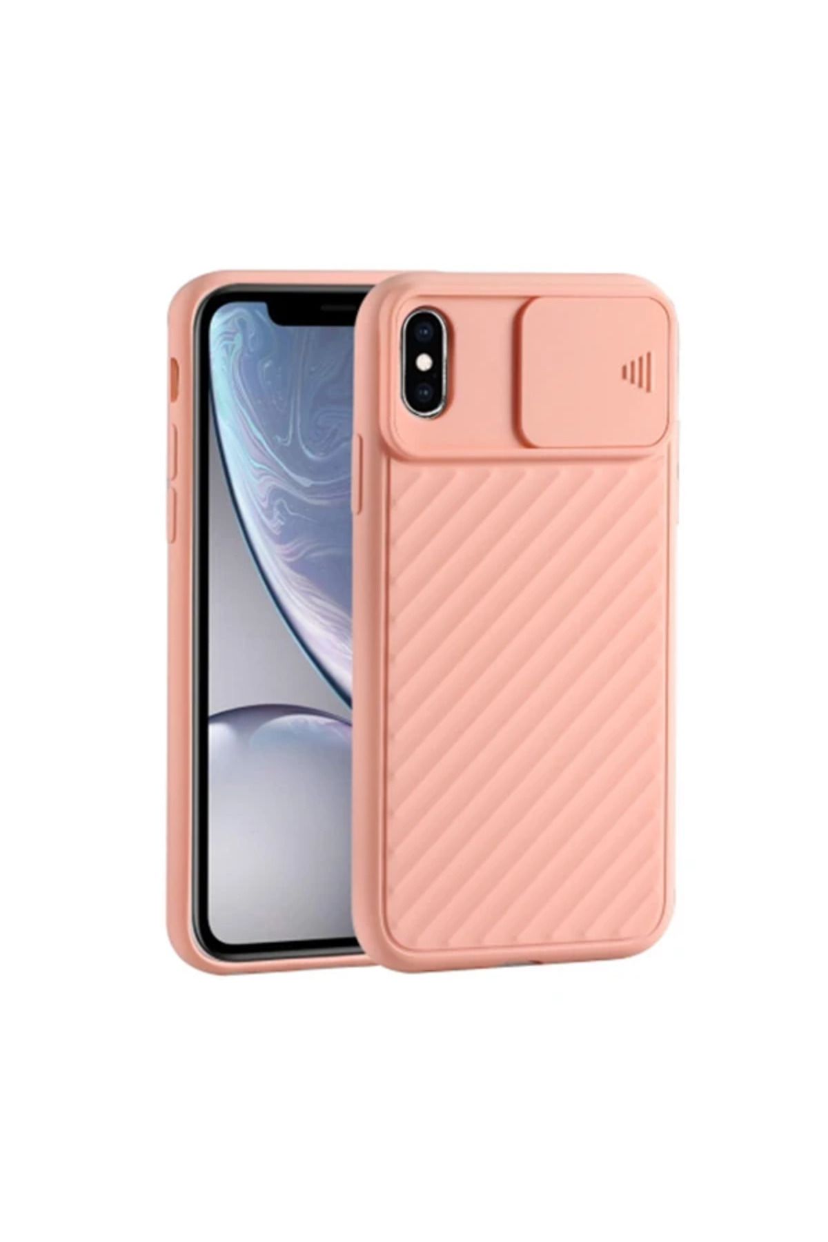 Marsilyan Ally İPhone XXS Kılıf Kamera Kapatan koruyucu Sürgülü Kılıf-(5775) - MCT9788-6675