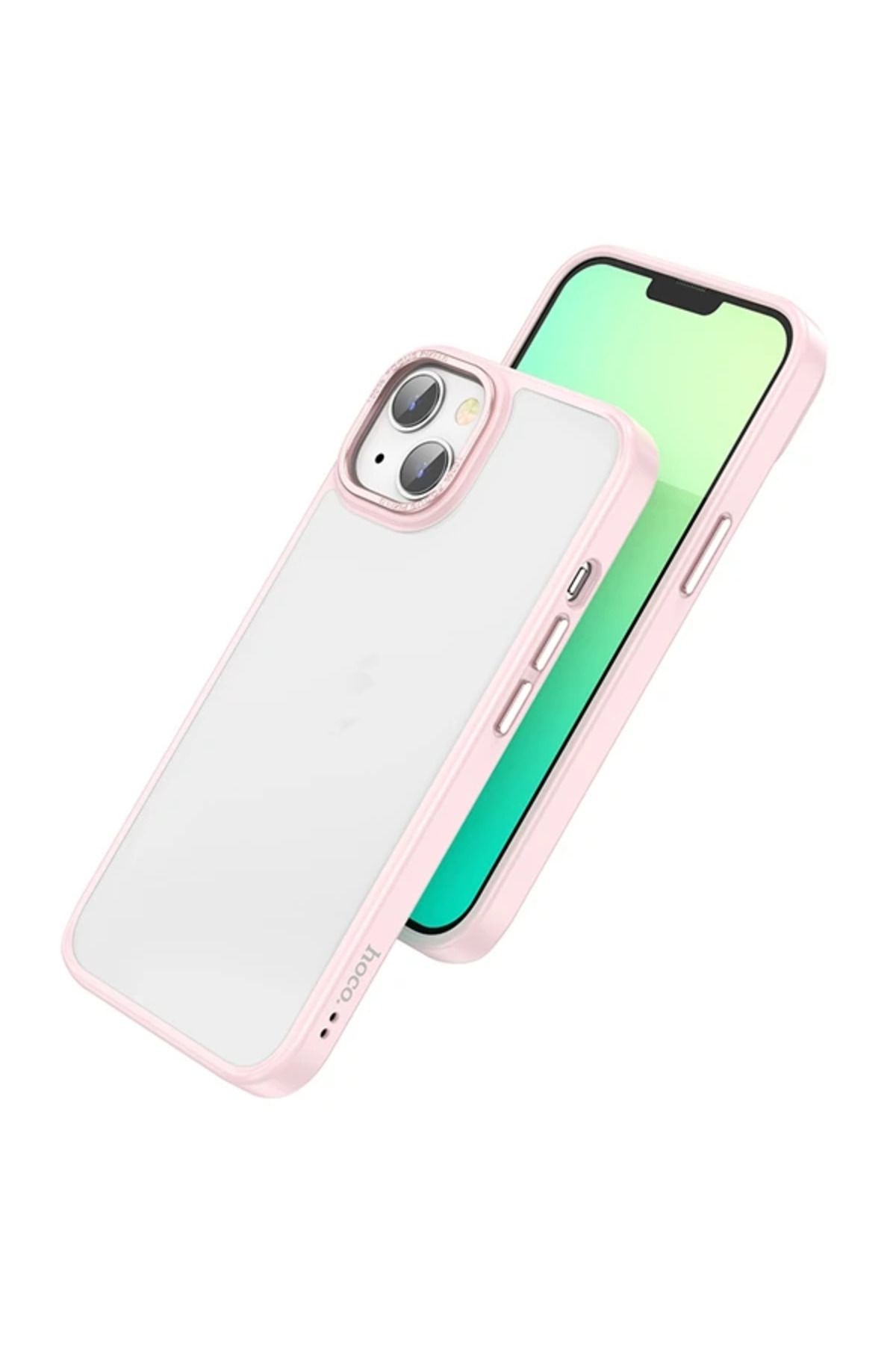 demila Hoco iPhone 14 Plus Golden Shield Frosted Silikon Telefon Kılıfı-(5775) - MLA2961-3209