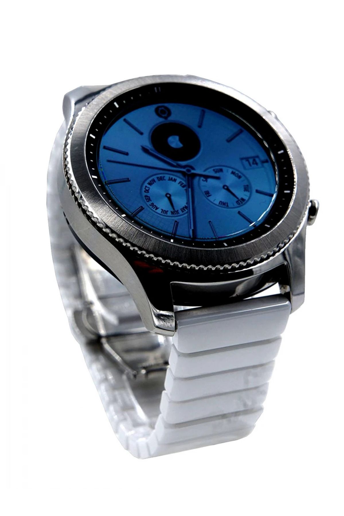 LaCend 22MM Gear S3 Watch 4 46mm GT46MM Seramik Metal Kordon Kayış Kordon-(5775) - LC1766-7129