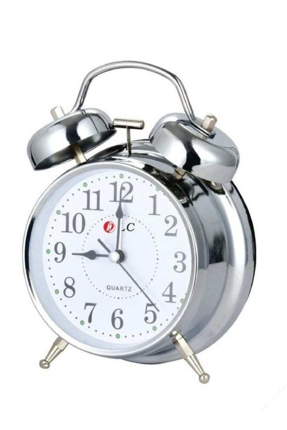 ساعة منبه عالية الصوت للبالغين الذين ينامون بعمق، كوارتز صامت غير موقوت مقاس 4 بوصات مع إضاءة خلفية، T