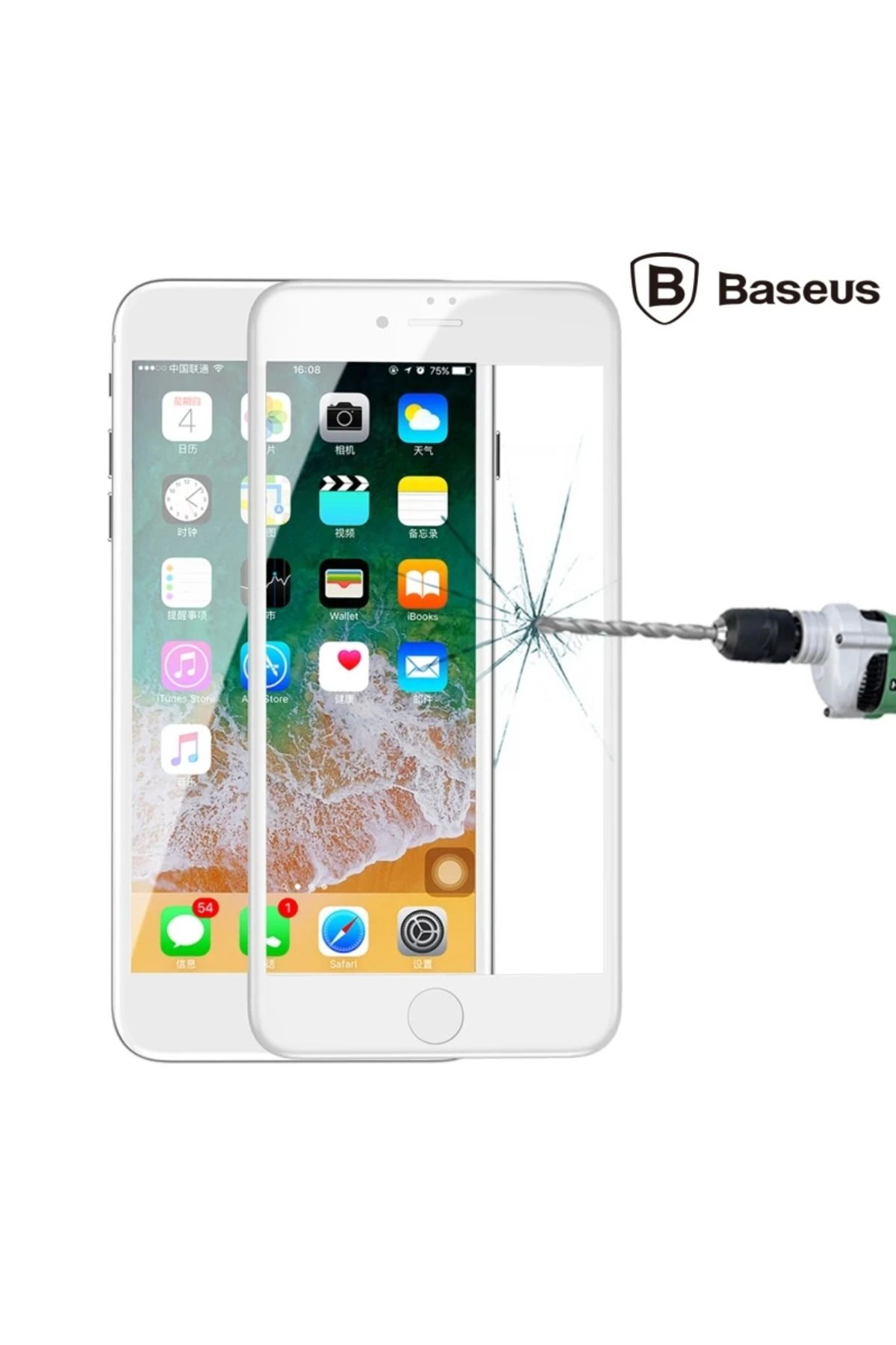 Draco iPhone SE3-SE2 İPhone 8-7 4D Kavisli Full Kaplama Kırılmaz Cam Ekran Koruyucu-(57 - DRCO6983-343