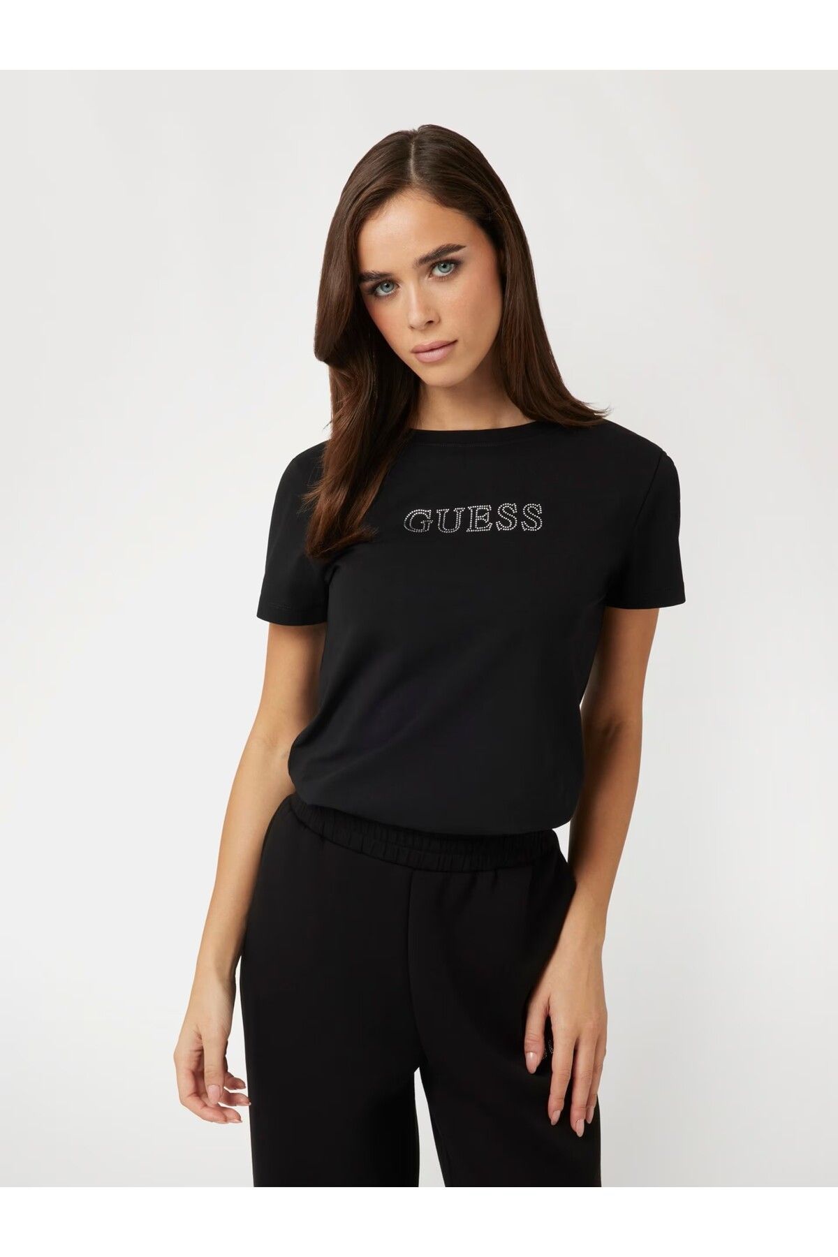 Guess Önü Taşlı Logolu T-Shirt V3BI11J1314-25