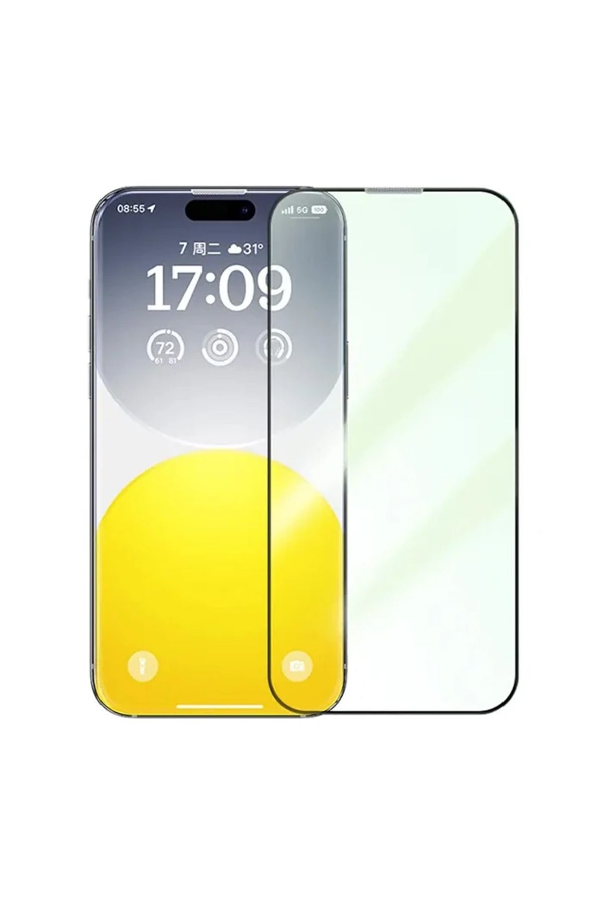 mudikonsept Corning iPhone 15 Full Koruma Eye-Protection Tempered Cam Ekran Koruyucu-(5775) - MDE7032-4680