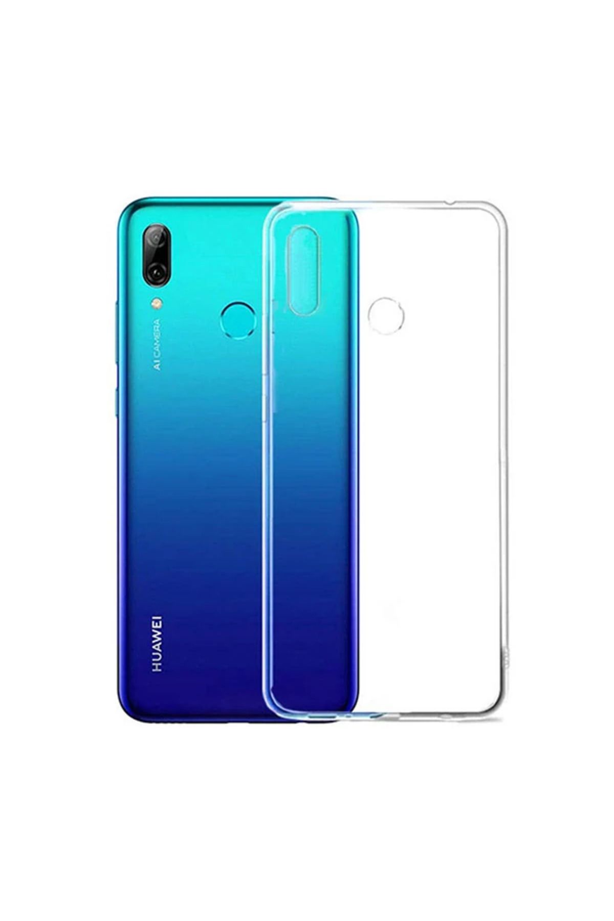 demila Huawei P Smart 2019 Kamera Korumalı Şeffaf Silikon Kılıf-(5775) - MLA4245-4845