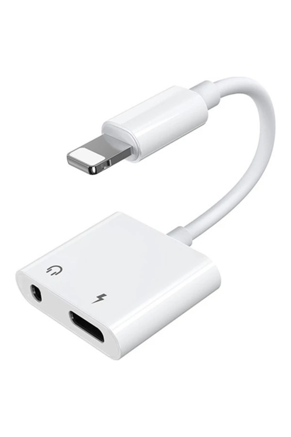Marsilyan İPhone-3.5mm Kulaklık Ve Şarj Dönüştürücü Başlık Adaptör Kablo-(5775) - MCT4521-4551
