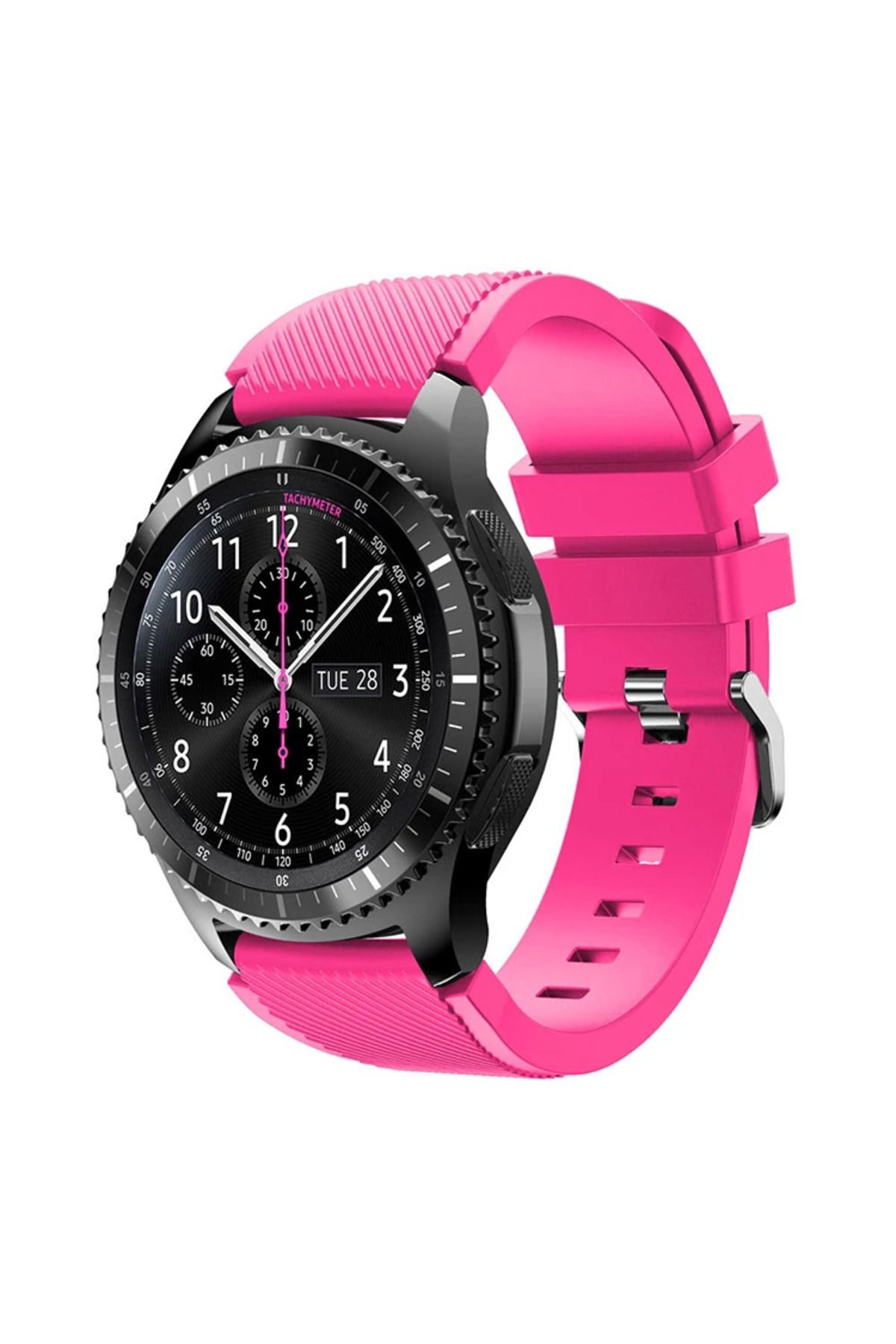 Marsilyan 22MM Gear S3 Watch 4 -GT2 GT2E 46MM KayışKordon Silikon Kayış Kordon-(5775) - MCT6837-7503
