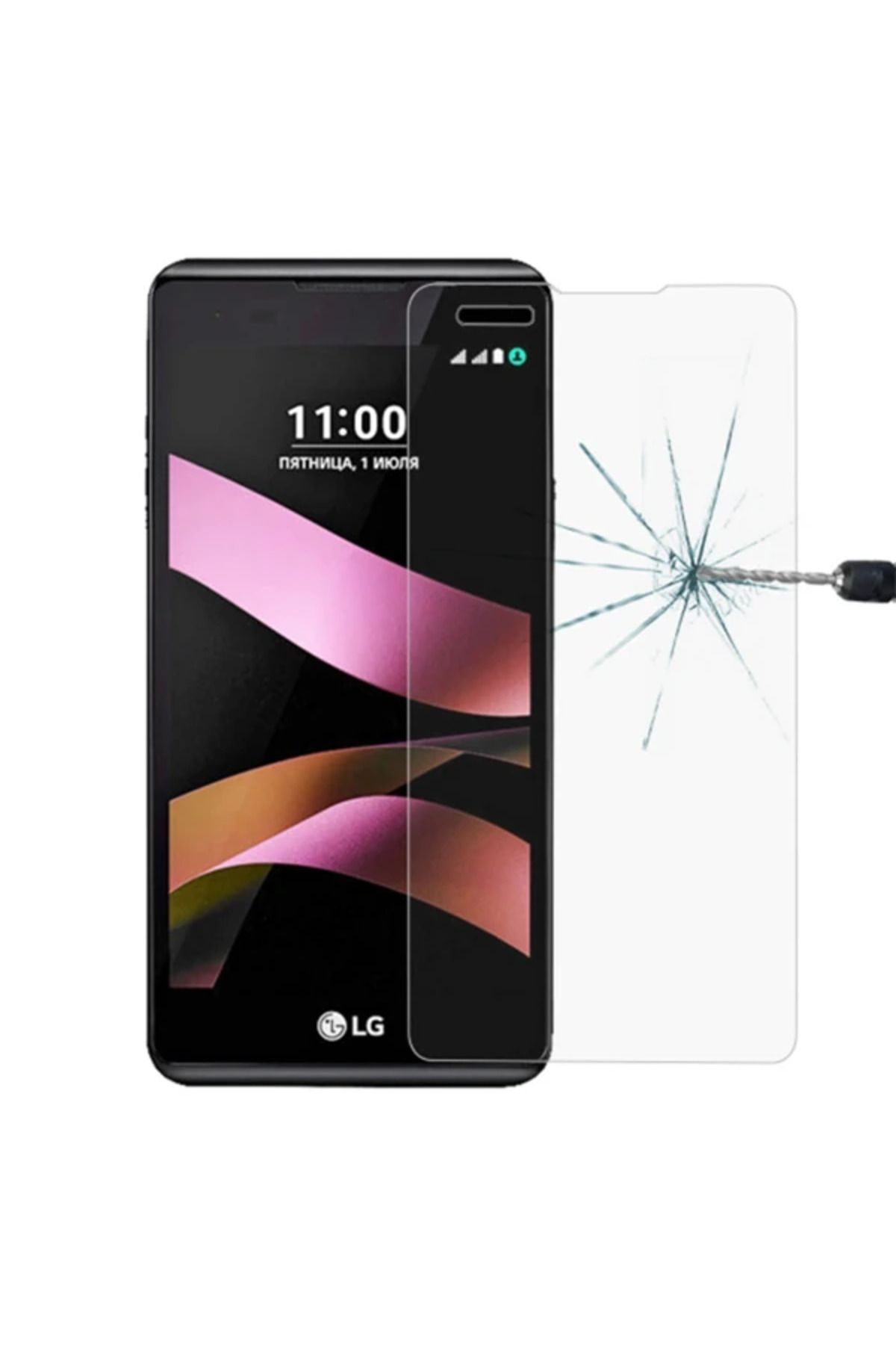 ONE Lg X Style K200 Tempered Kırılmaz Cam Ekran Koruyucu-(5775) - CDY9018-9281