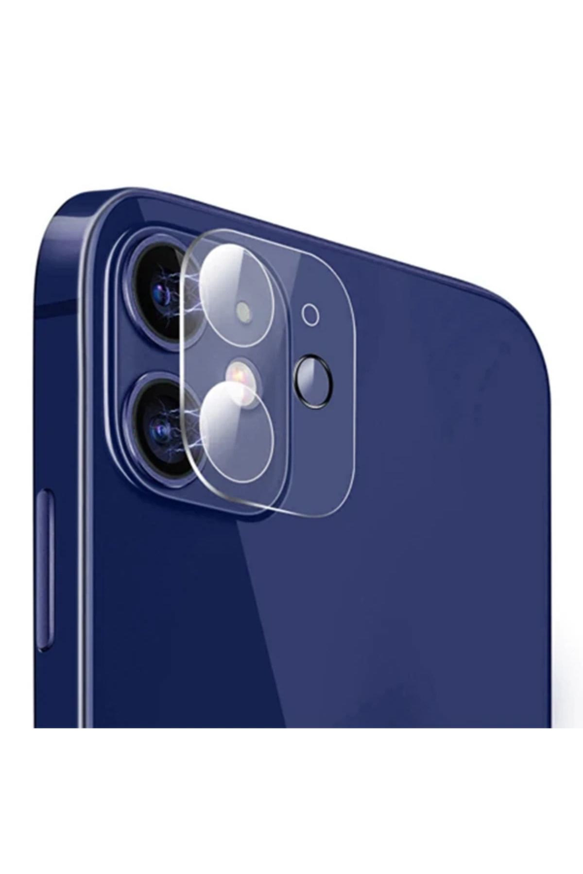 ONE iPhone 12 6.1 Hat-Prince 9H 3D Full Tempered Cam Kamera Koruyucu-(5775) - CDY7383-9763