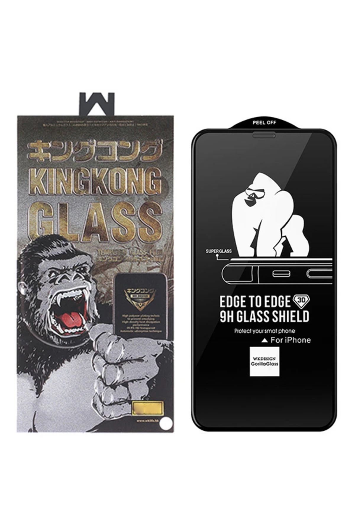 Marsilyan WK İPhone 11 Pro Max 6.7 Kingkong Curved Tempered Cam Ekran Koruyucu-(5775) - MCT5699-6443
