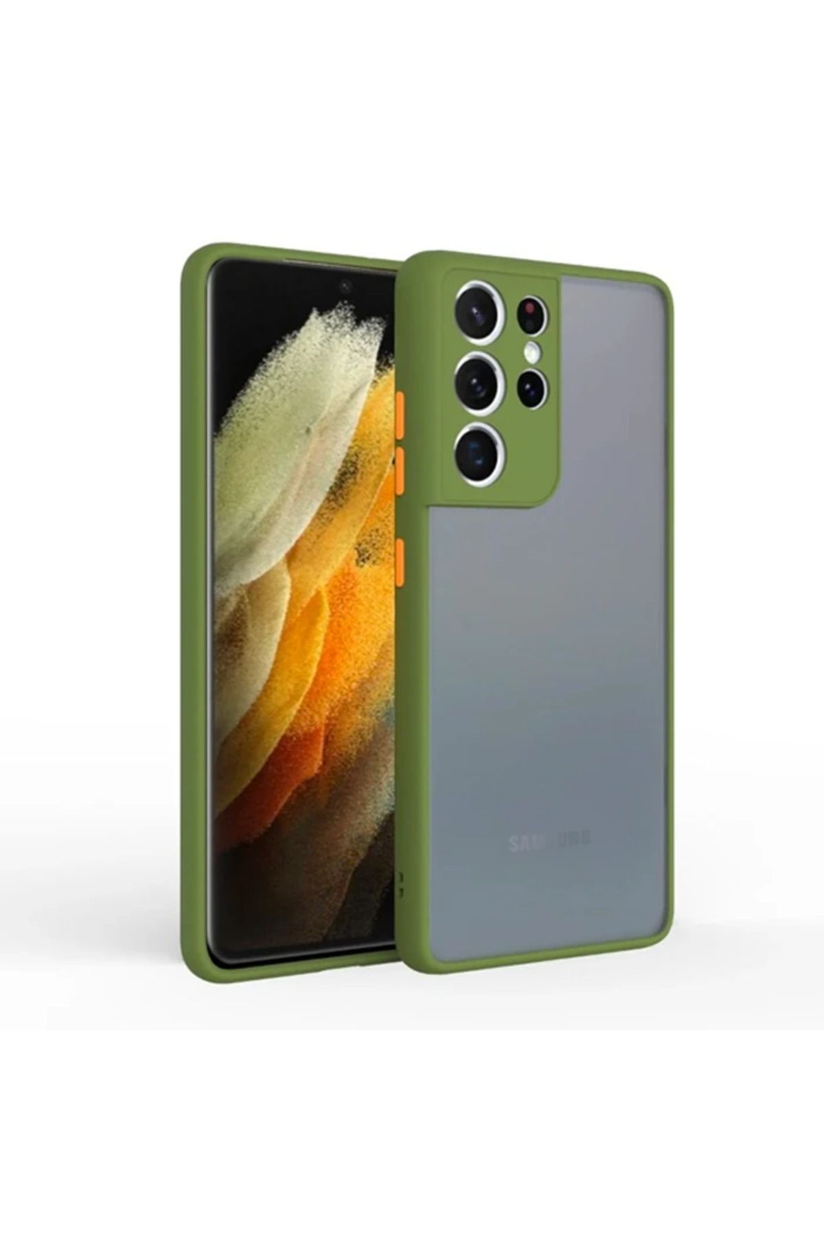 Marsilyan SM Galaxy S21 Ultra Ultra Kamera Korumalı Premium Silikon Kılıf-(5775) - MCT8454-2425
