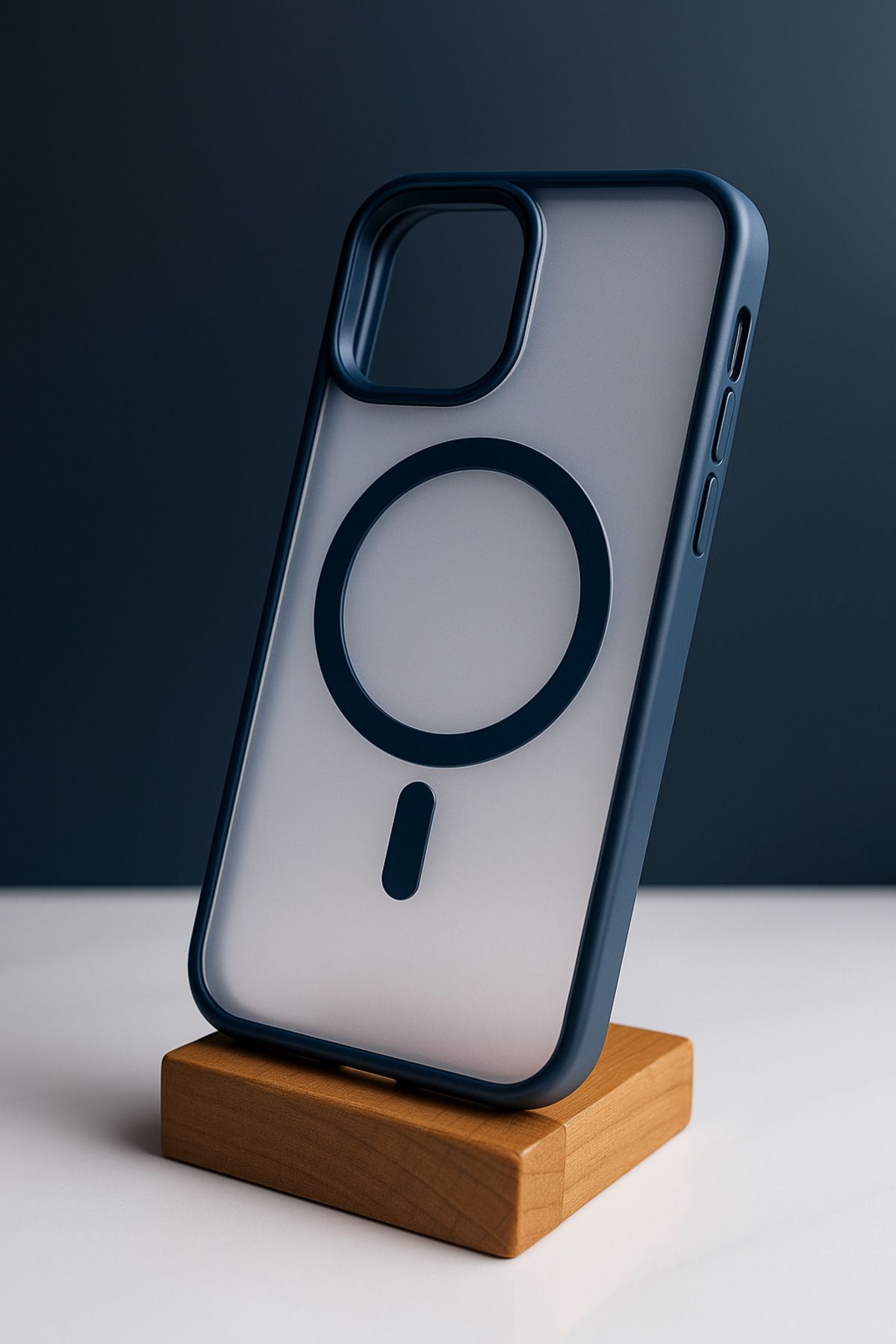 shop iPhone 14 Pro Max Lacivert Kenarlı Mat Şeffaf Kılıf – Gücünü Göster, Tarzını Konuştur