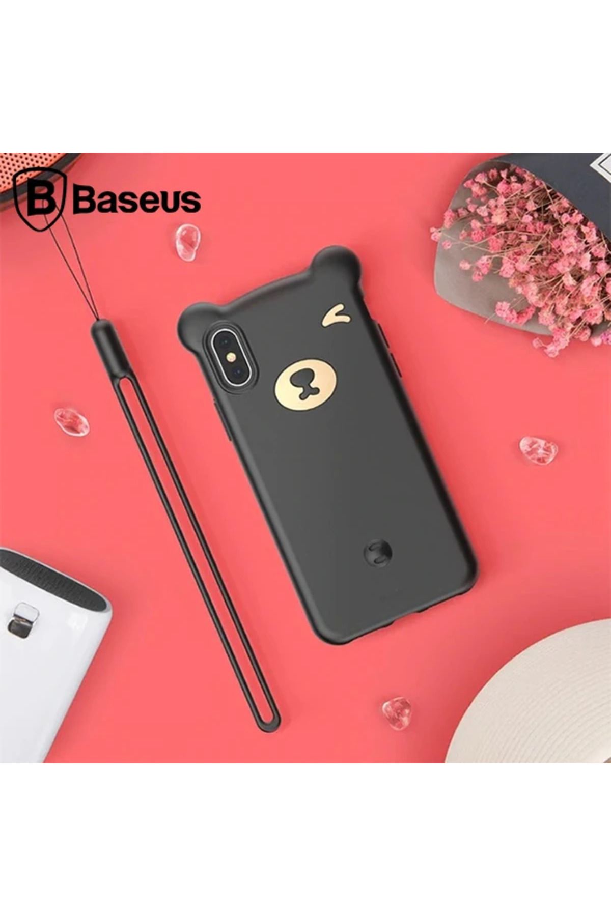 mudikonsept İPhone Xs Max Bear Sevimli Ayı Figür Soft Silikon Kılıf-(5775) - MDE7896-4187