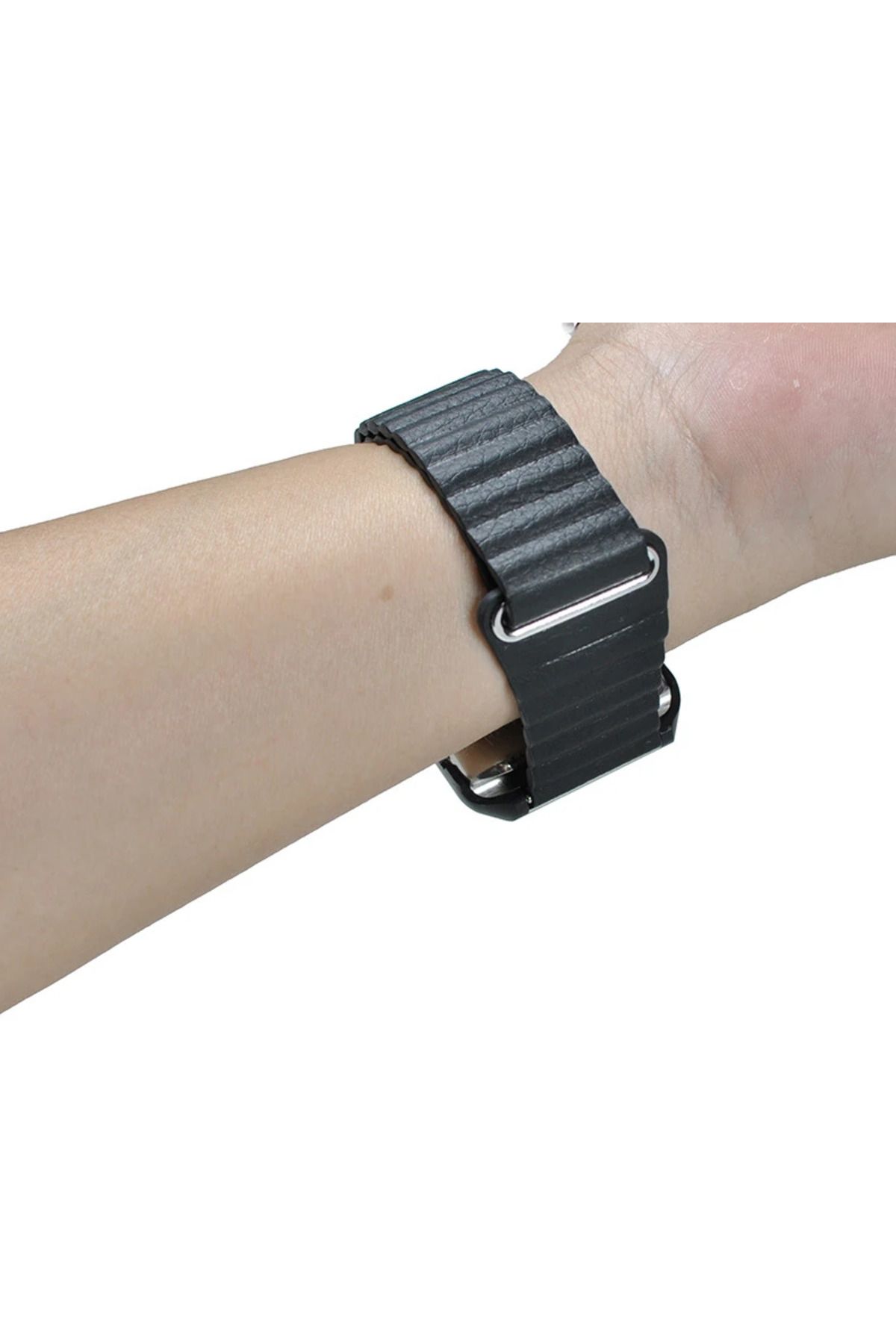 LaCend Ally Apple İwatch İçin 6-5-4 44MM Watch Ultra 49MM Deri Loop Kayış+ Metal Korum - LC5457-9448