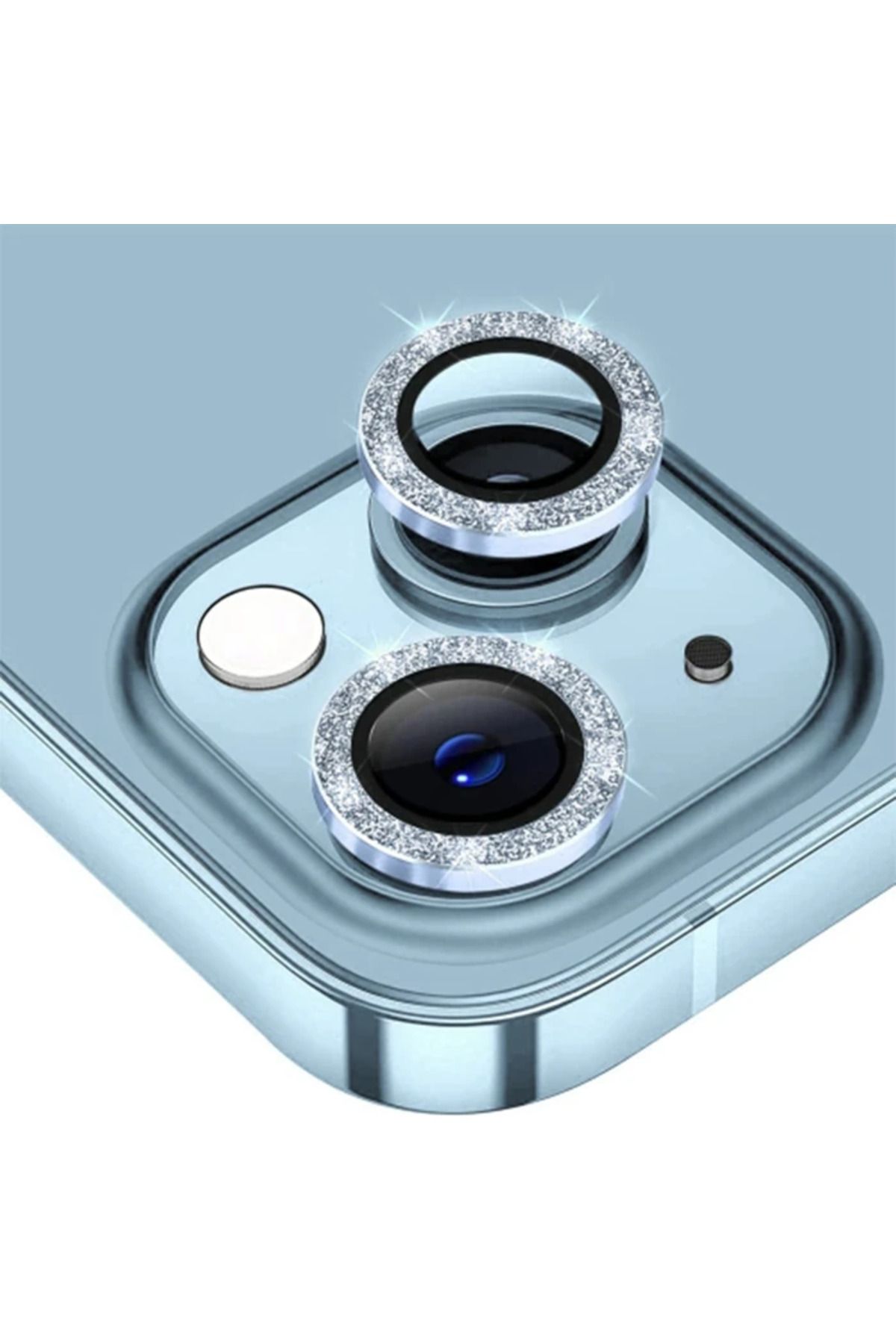 mudikonsept ALLY iPhone 14-14 Plus Diamond Taş İşlemeli Alüminyum Alaşımlı Kamera Lens Ko - MDE4084-3517