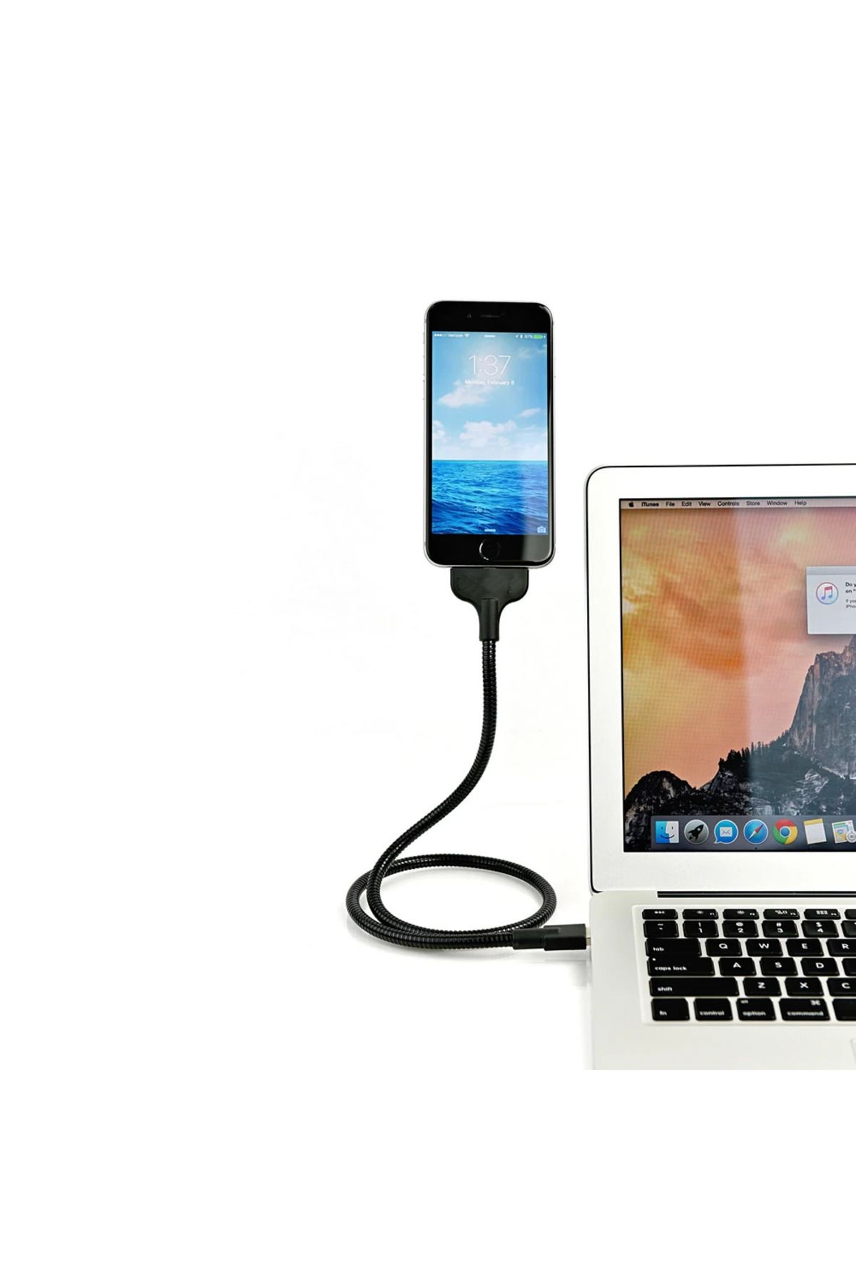 mudikonsept Lazy Acrobat Usb Stand Kablo İphone 5s678 Plus XsXr Usb Kablo-(5775) - MDE8830-4587