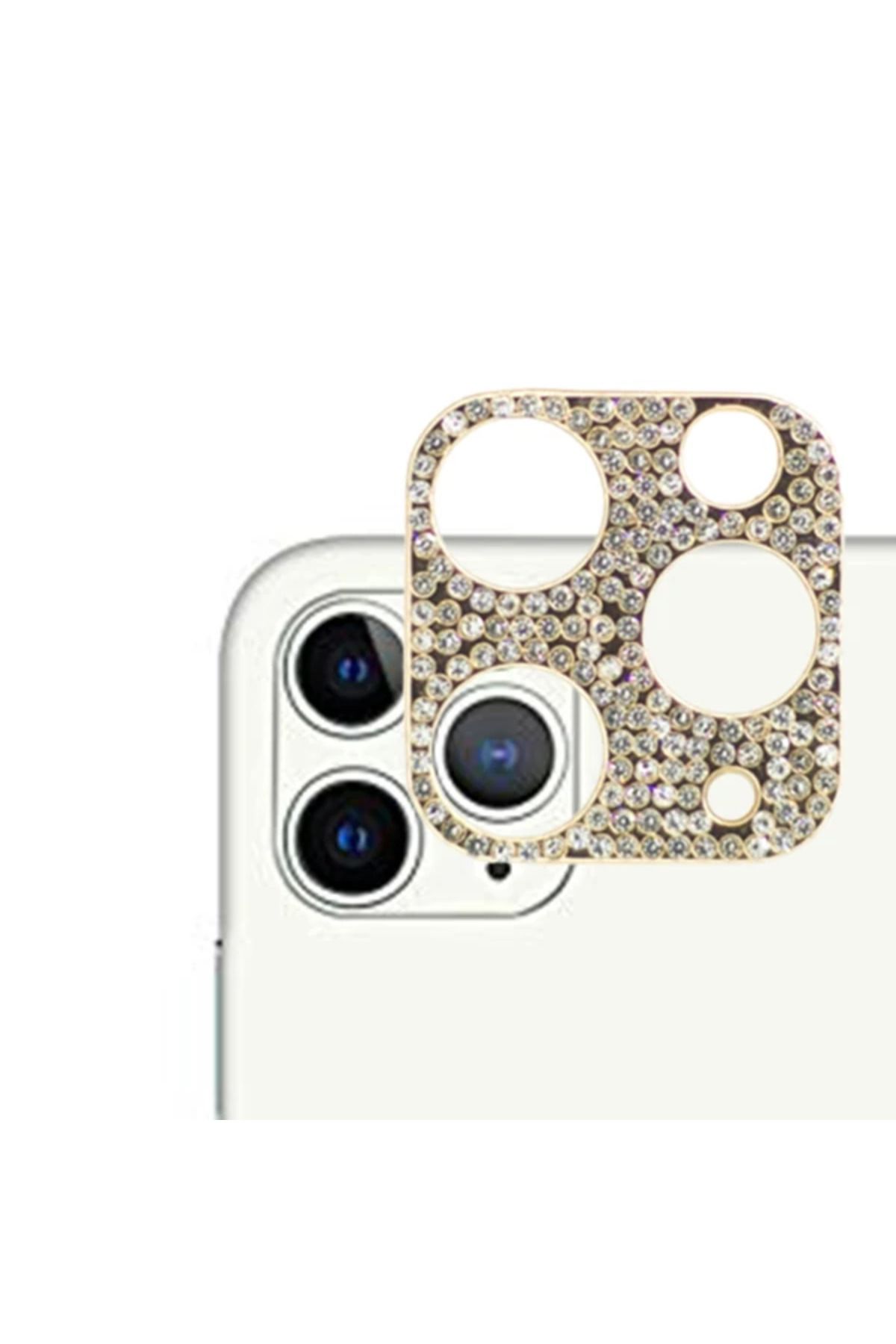 mudikonsept ALLY İPhone 11 Pro Kamera Koruyucu Lens Diamond Taş İşlemeli-(5775) - MDE5240-5842