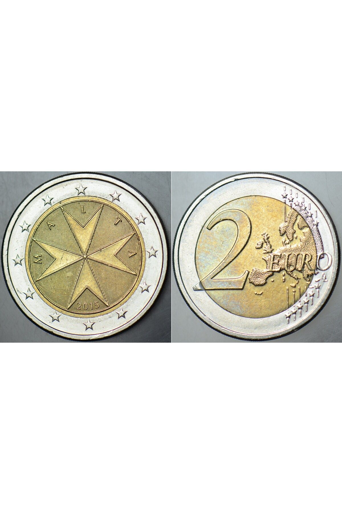 Banknoting MALTA 2 EURO 2015. ÇİLALTI(-) KONDİSYON.