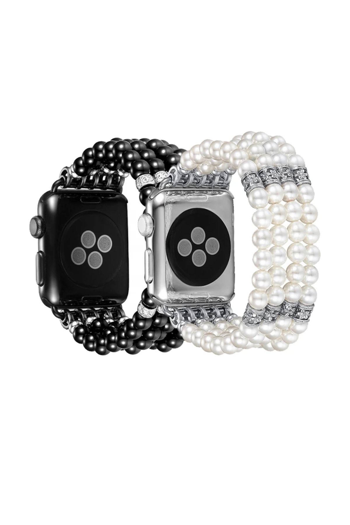 demila Ally Apple Watch 7-8 45mm 6-5-4 44mm Full Boncuk Taşlı Kordon Kayış 3-2-1 42mm-( - MLA3503-2318