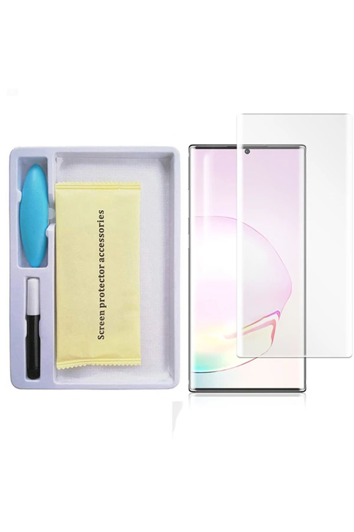 Marsilyan Ally Sm Galaxy Note 20 Full Uv Liquid+Uv Işık 3d Kırılmaz Cam Ekran Koruyucu-(57 - MCT5494-4734