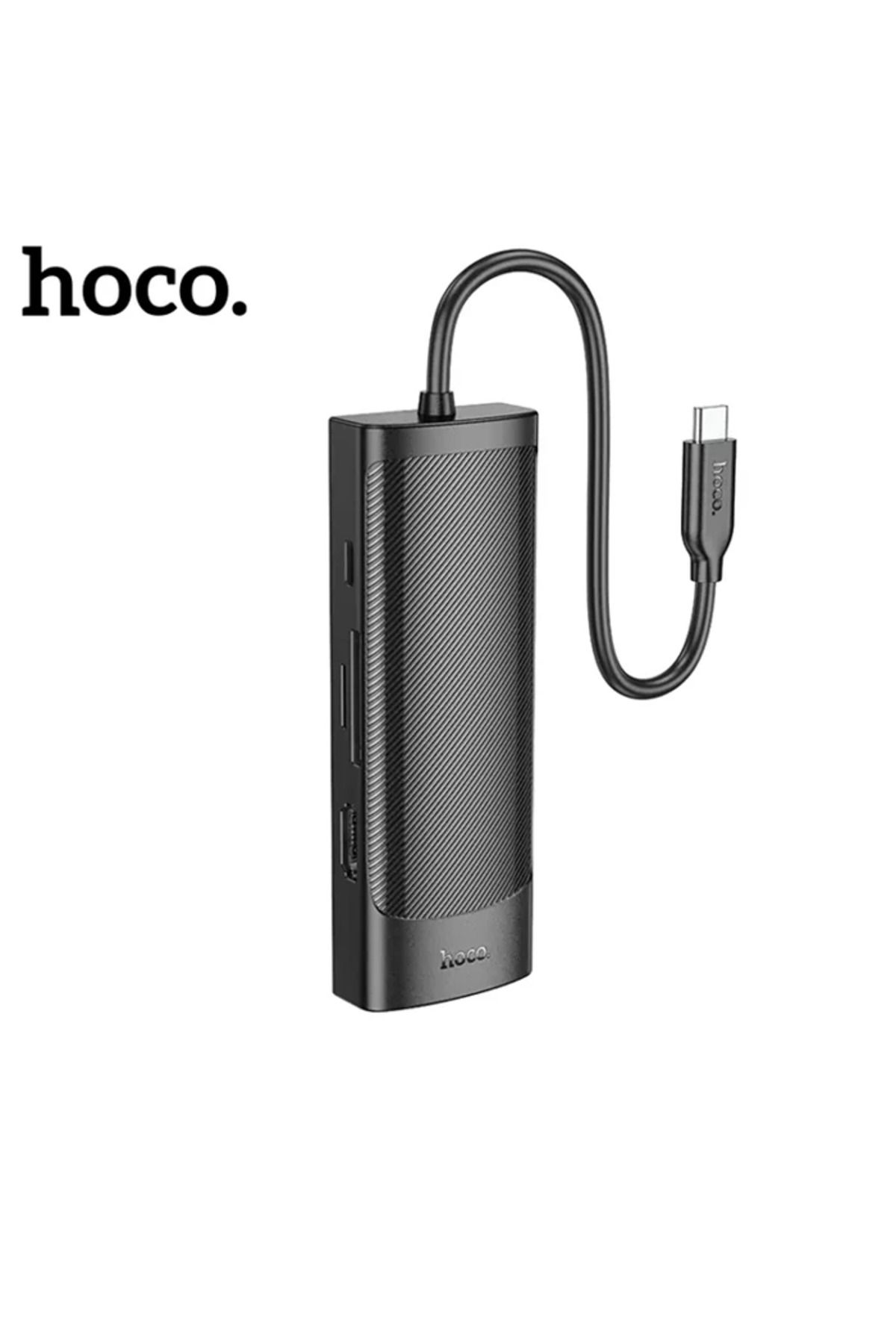 Marsilyan Hoco HB44 Type-C to HDMI + RJ45 + 100Mbps + SD/TF + USB3.0 + USB2.0 PD + 4K 30Hz Hub - MCT1737-4846
