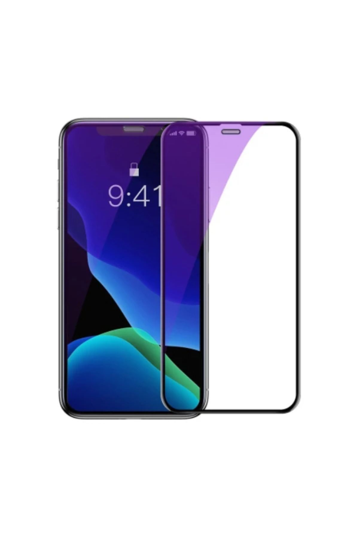 Marsilyan İPhone XS-X 5.5 Ekran Koruyucu Full Anti Blue Light Tempered Cam Ekran Koruy - MCT3873-1715