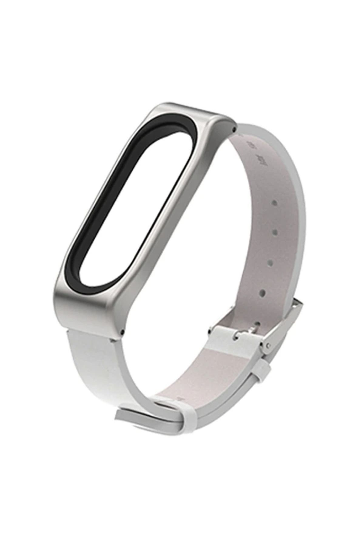 ONE Mijobs Xiaomi Mi Band 4-3 Pu Deri Kayış Kordon-(5775) - CDY4442-5559