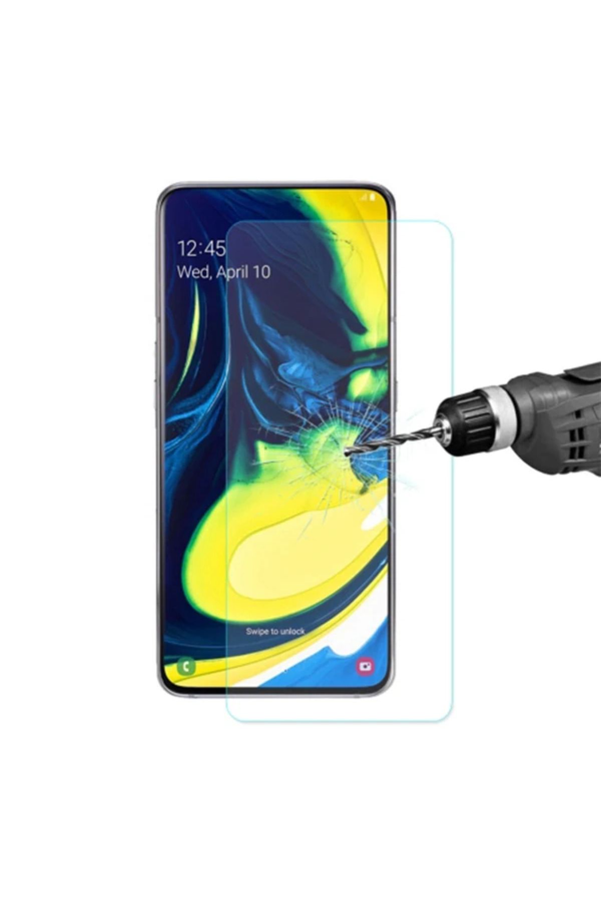 Marsilyan Ally Sm Galaxy A80/A90 Tempered Kırılmaz Cam Ekran Koruyucu-(5775) - MCT3263-6086