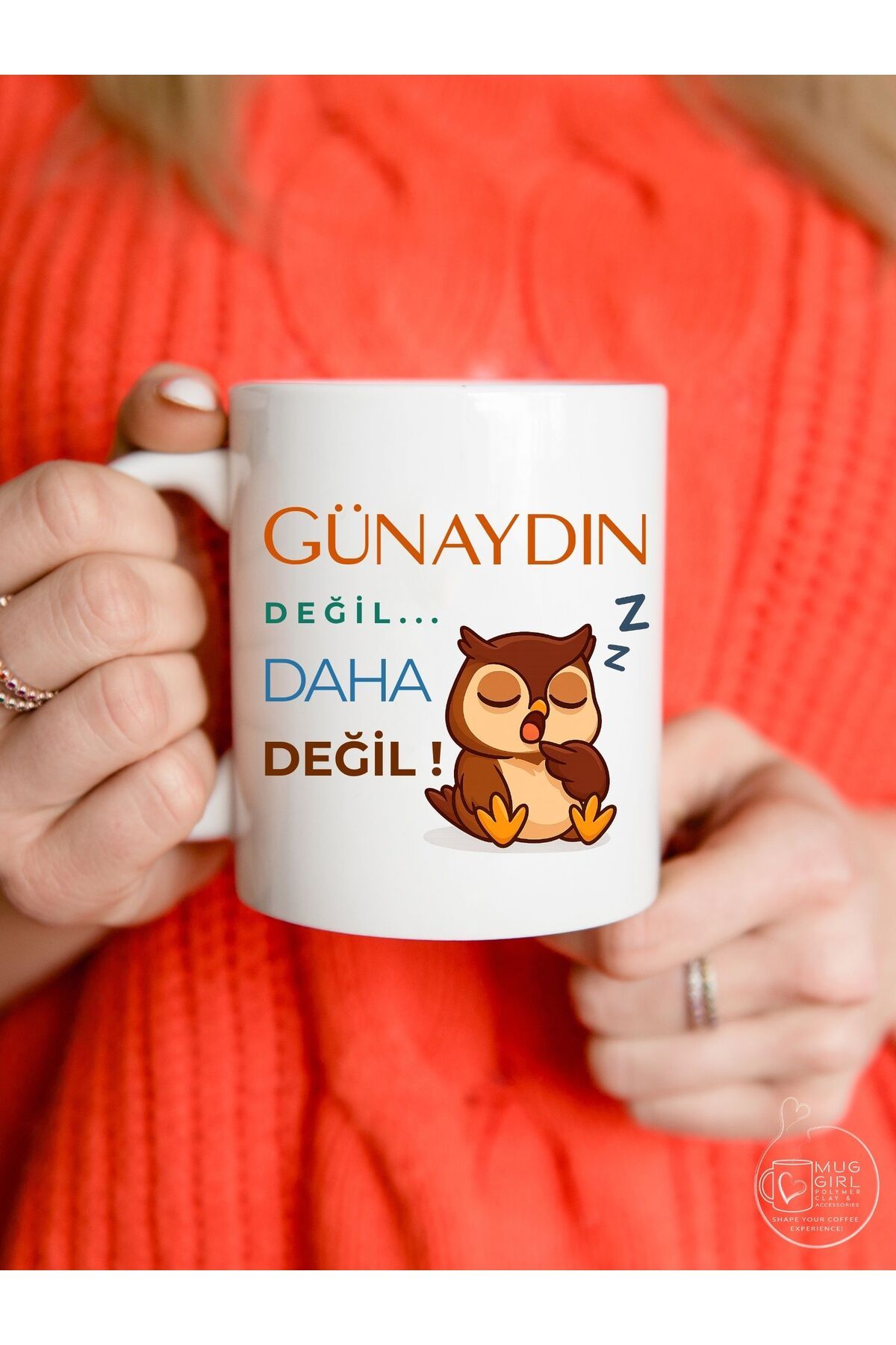 kuphane Kime Ne Yaptıysam Hakettiğinden Baskılı Esprili Baykuşlu Kupa