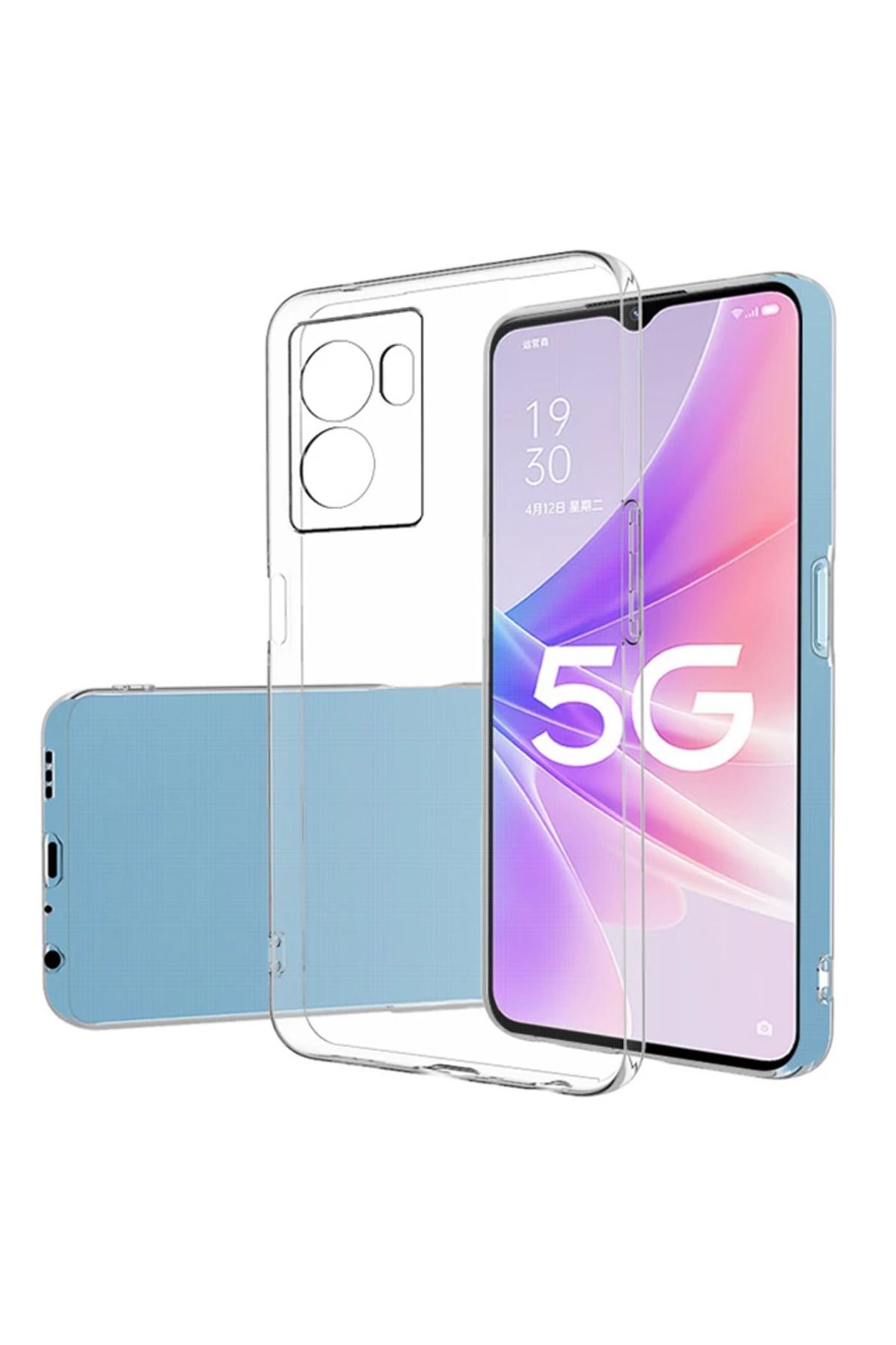 mudikonsept Ally OPPO A57 (2022) Kılıf Kamera Korumalı Ultra İnce Şeffaf Silikon Kılıf-(5 - MDE7740-2265