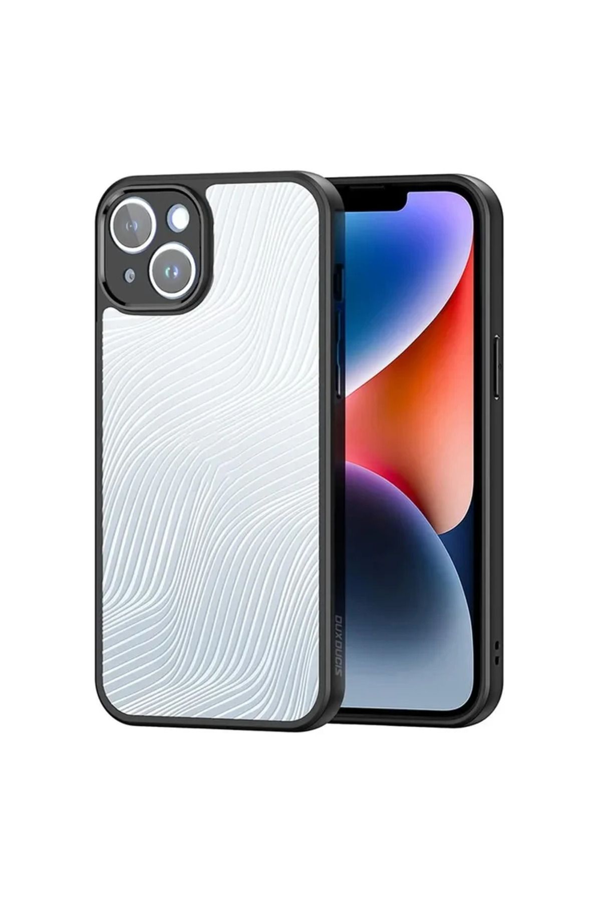 Marsilyan Dux Ducis iPhone 14 Plus Aimo Series Premium Buzlu Sert PC-TPU Kılıf-(5775) - MCT8241-1803