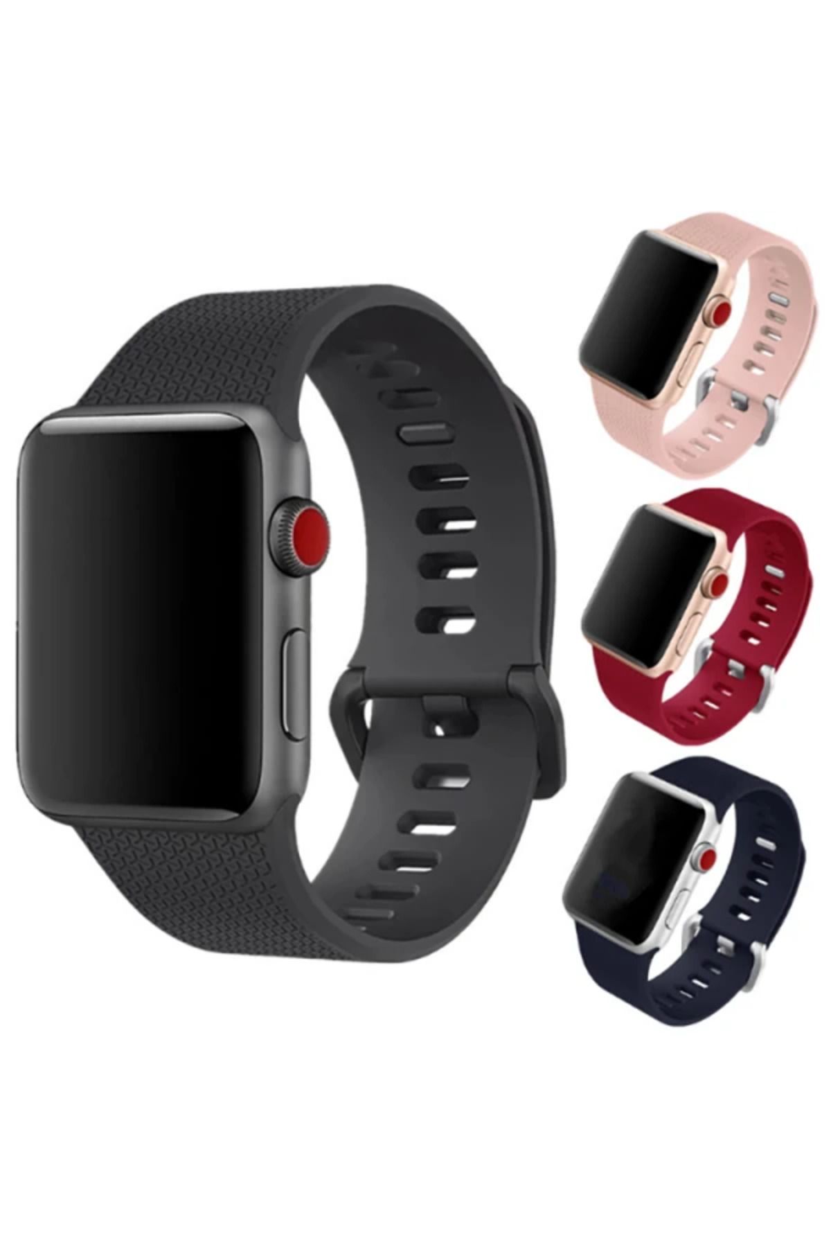 Lokal Marketing Ally Apple Watch 7-8 41mm 6-5-4 40mm Sport Soft Silikon Kayış Watchbelt 3-2-1 38mm - LKM1418-2587