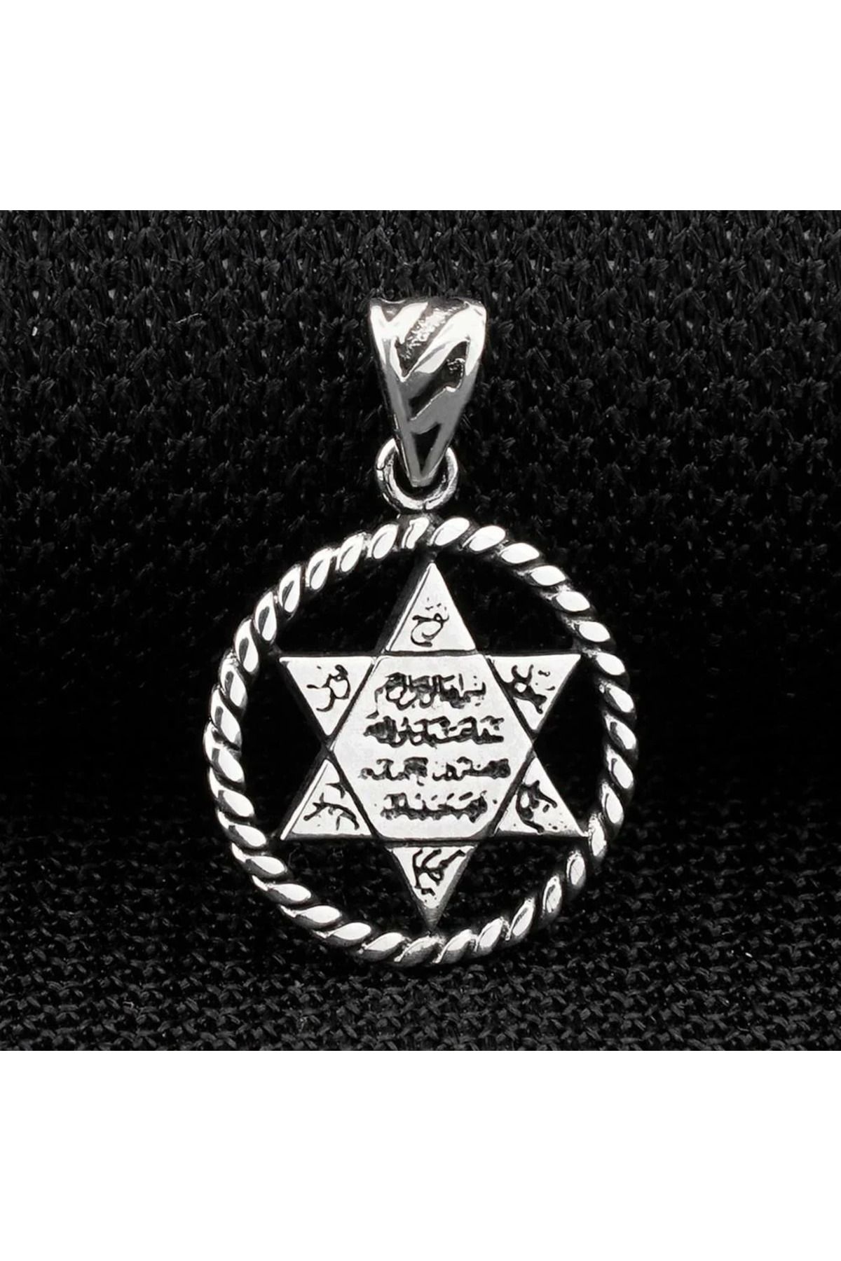 shop Mührü Süleyman 925 Ayar Gümüş Erkek Kolye