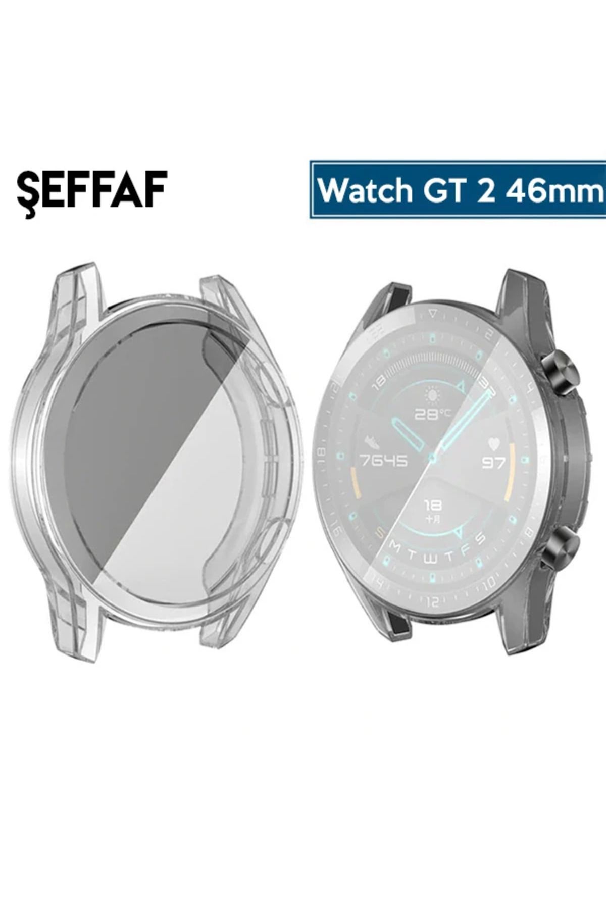 Marsilyan Ally Huawei Watch GT2 46mm 360 Koruma Ultra İnce Silikon Kılıf-(5775) - MCT8972-9113