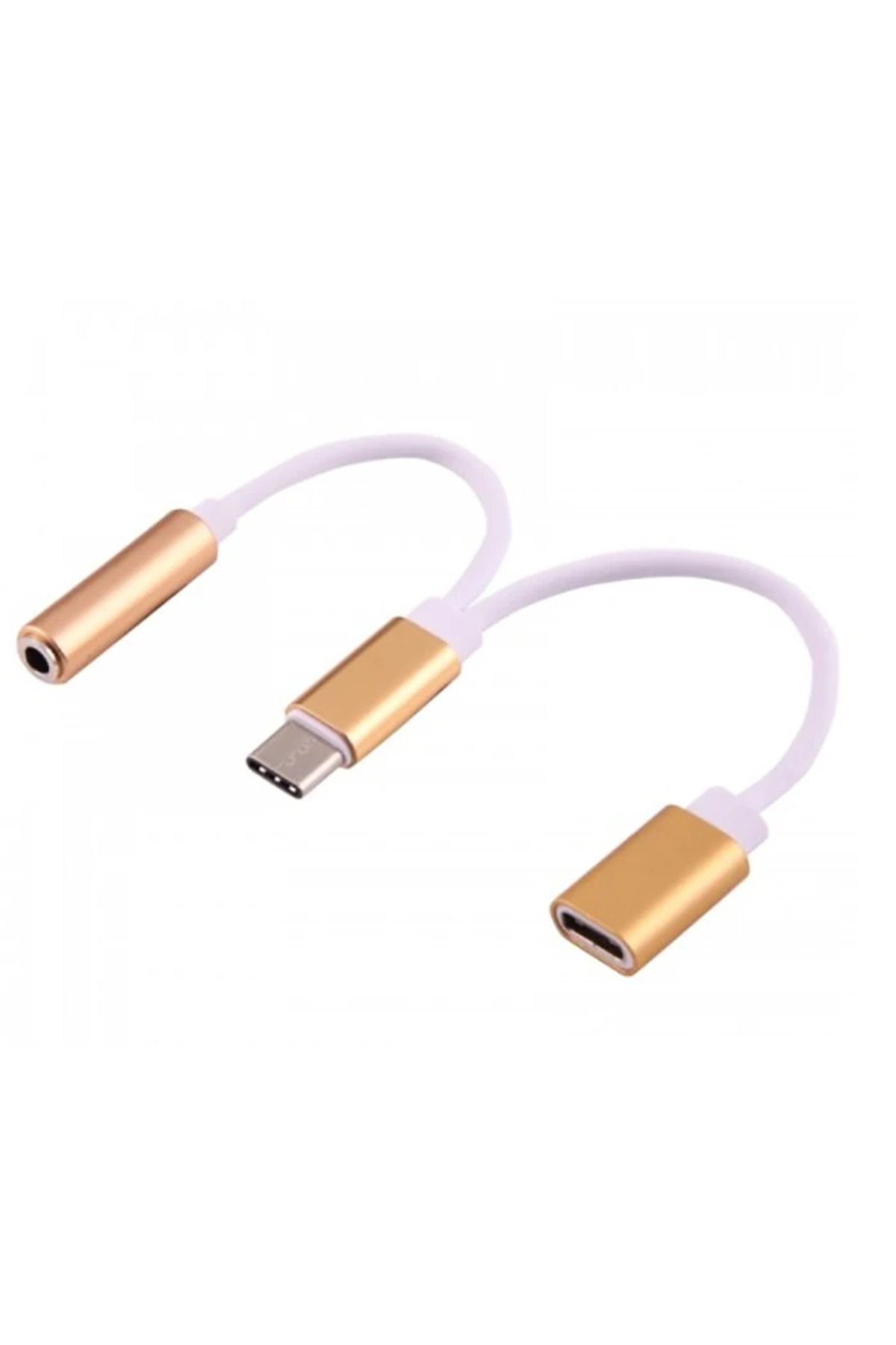 Marsilyan Dual Usb 3.1 Type C - Audio 3.5mm Jack Kulaklık Dönüştürücü Kablo-(5775) - MCT9106-1849