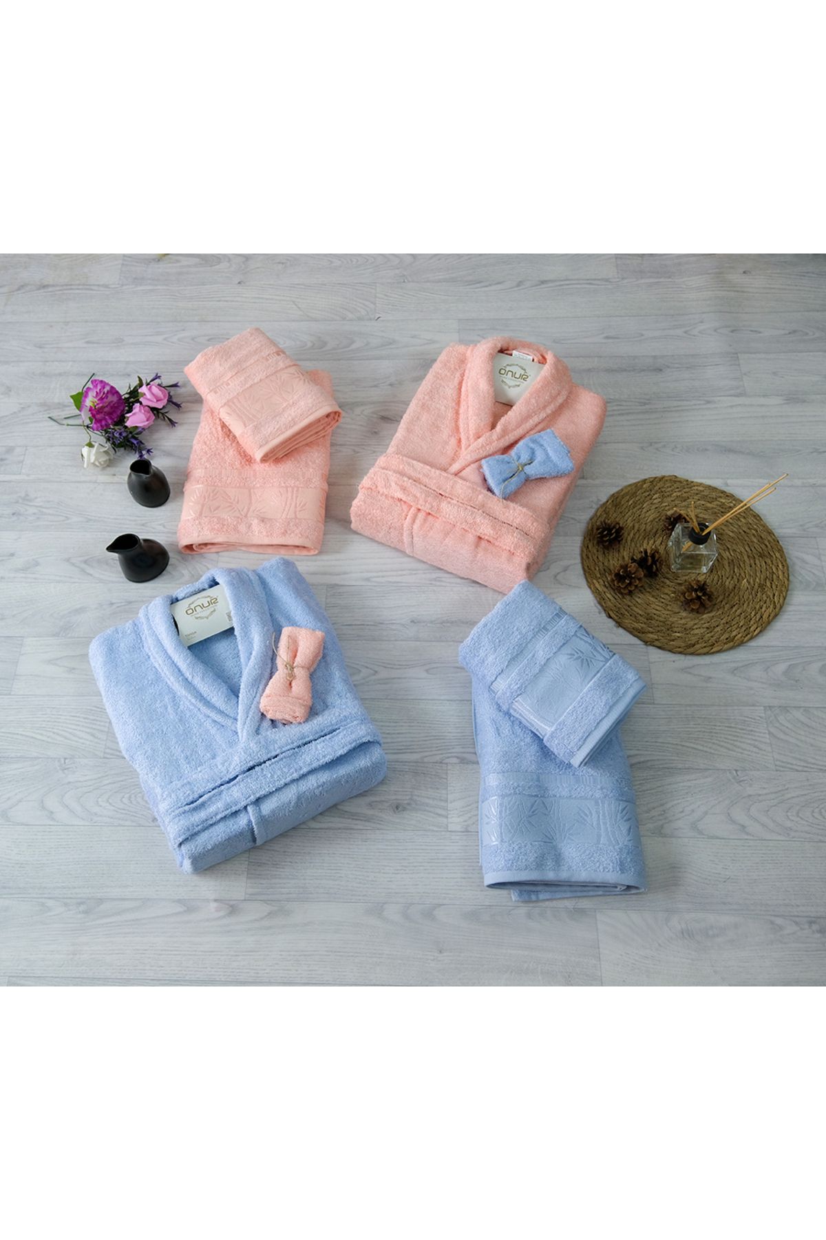 Era Concept ONUR HAVLU HOME COLLECTİON Bambu 10 Parça Bornoz Seti sabun