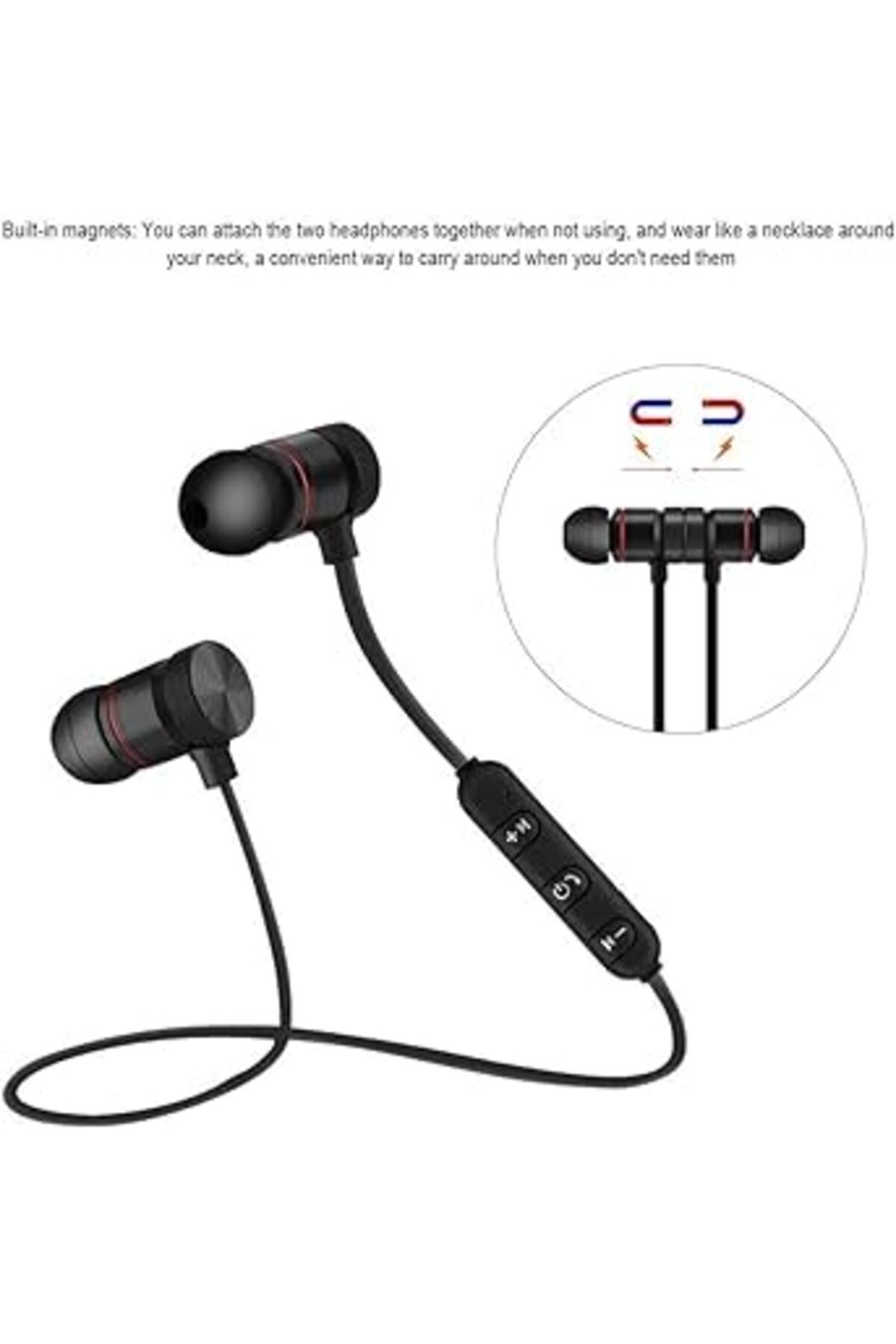Uyguna Kapında XT-6 Mıknatıslı Sport Wireless Kablosuz Bluetooth Kulaklık-(5775) - SVU2482-3099