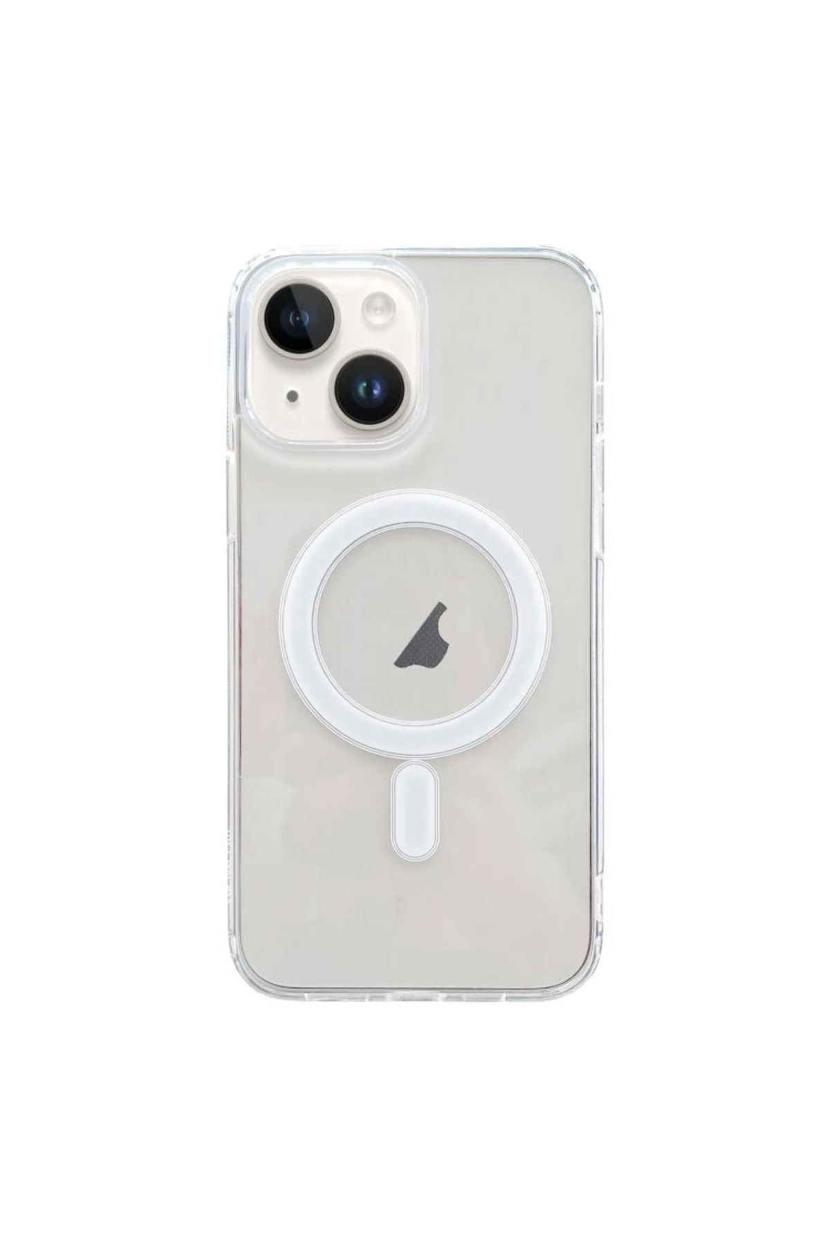 Marsilyan ALLY iPhone 15 Magsafe Uyumlu Manyetik Şeffaf Silikon Kılıf-(5775) - MCT9531-1439