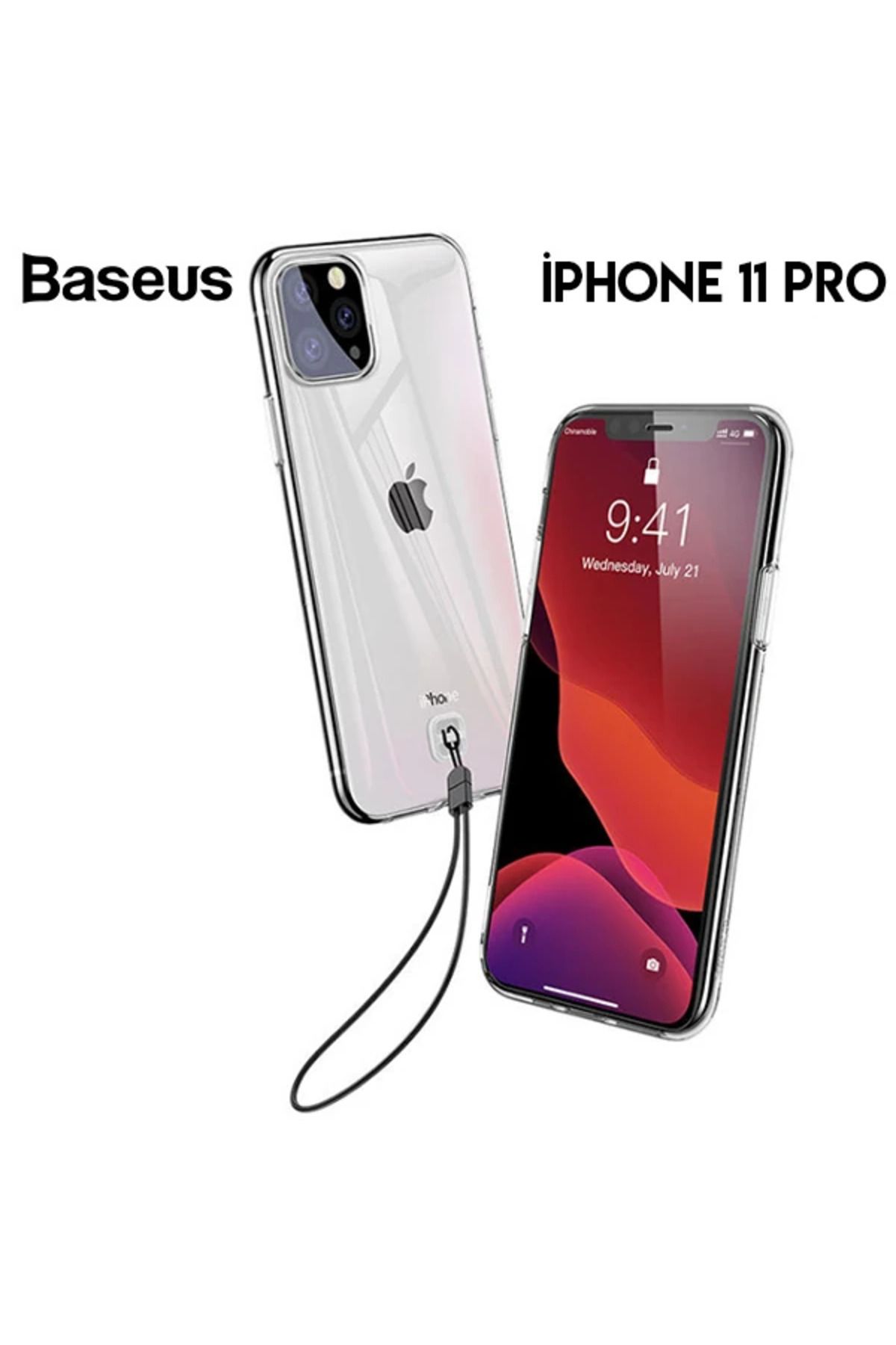 mudikonsept Transparent Key İPhone 11Pro 5.8inch Şeffaf Silikon Kılıf-(5775) - MDE1304-1968