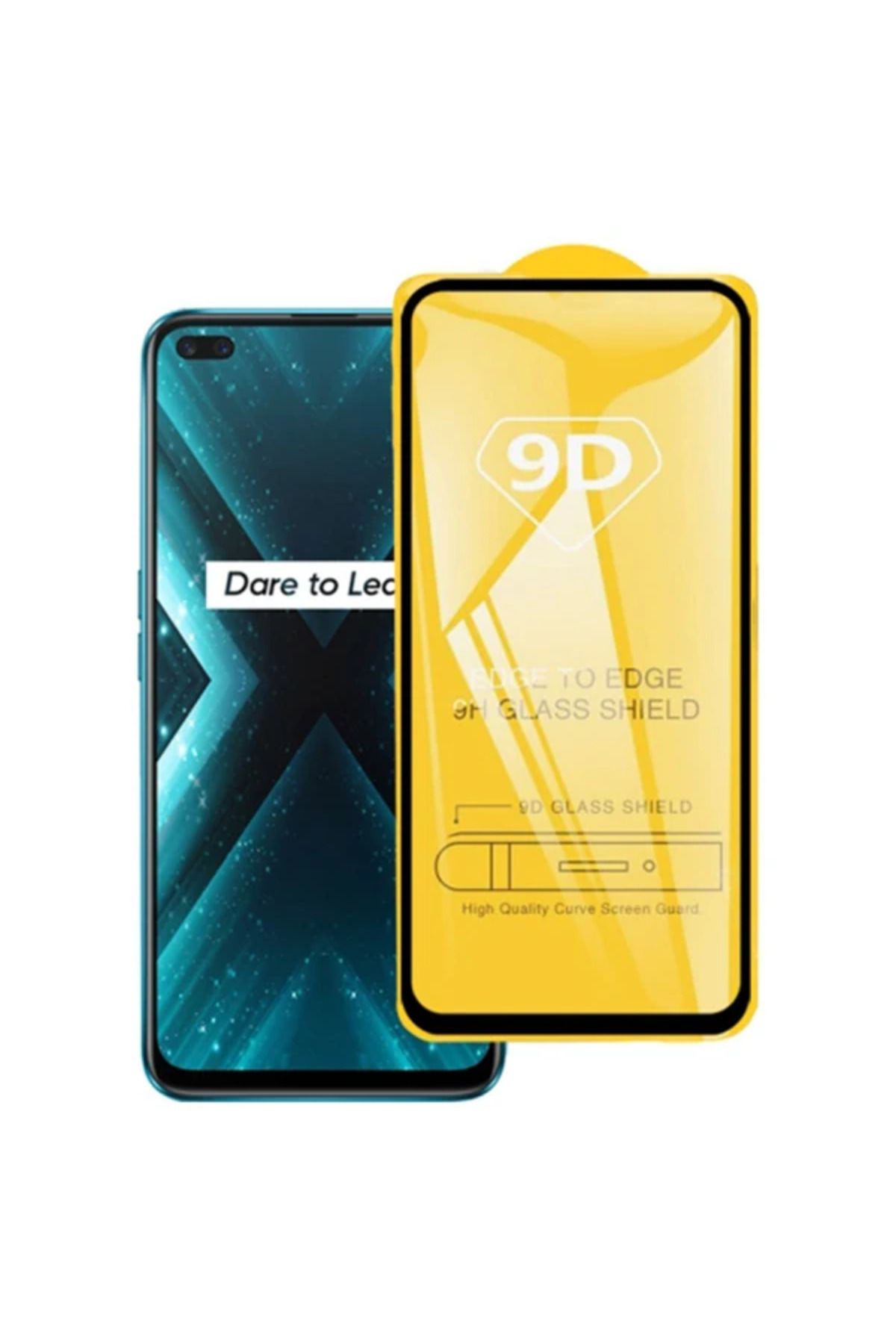 LaCend OPPO Realme 7 Pro 9D Full Glue Tempered Cam Ekran Koruyucu-(5775) - LC4282-9018