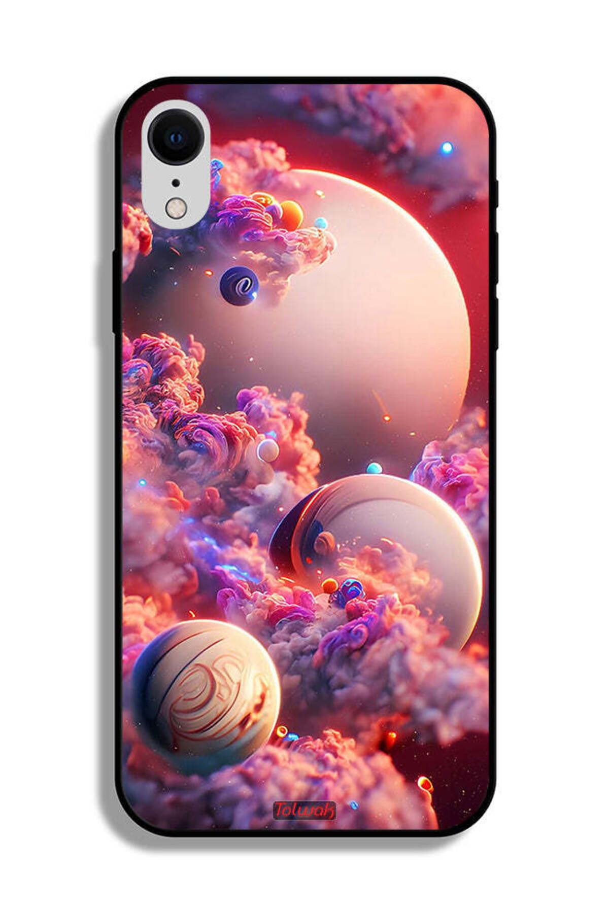 Tolwak-Apple iPhone XR Protective Case Clouds Abstract Art 2