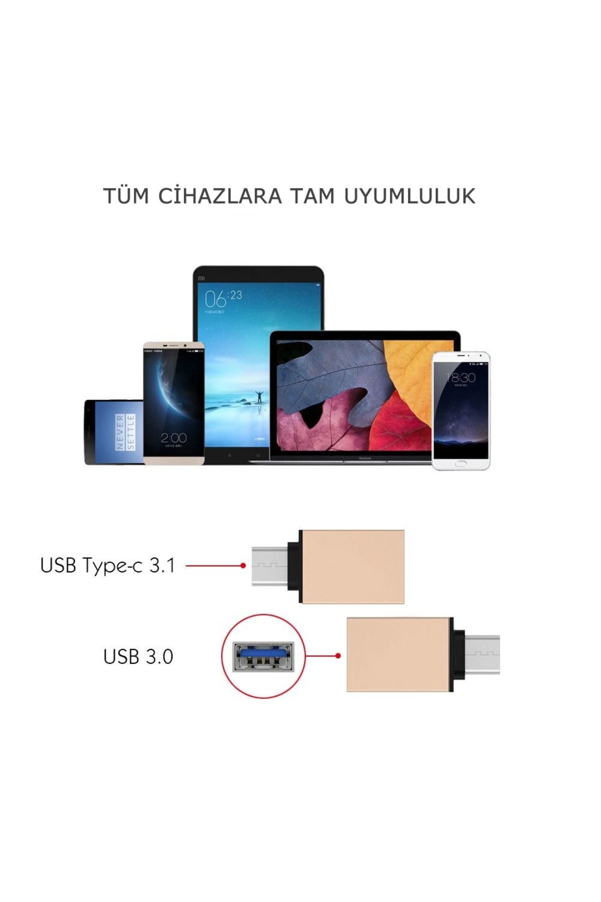 Marsilyan Ally Usb Type C Otg Converter Çevirici Başlık-(5775) - MCT6126-3568